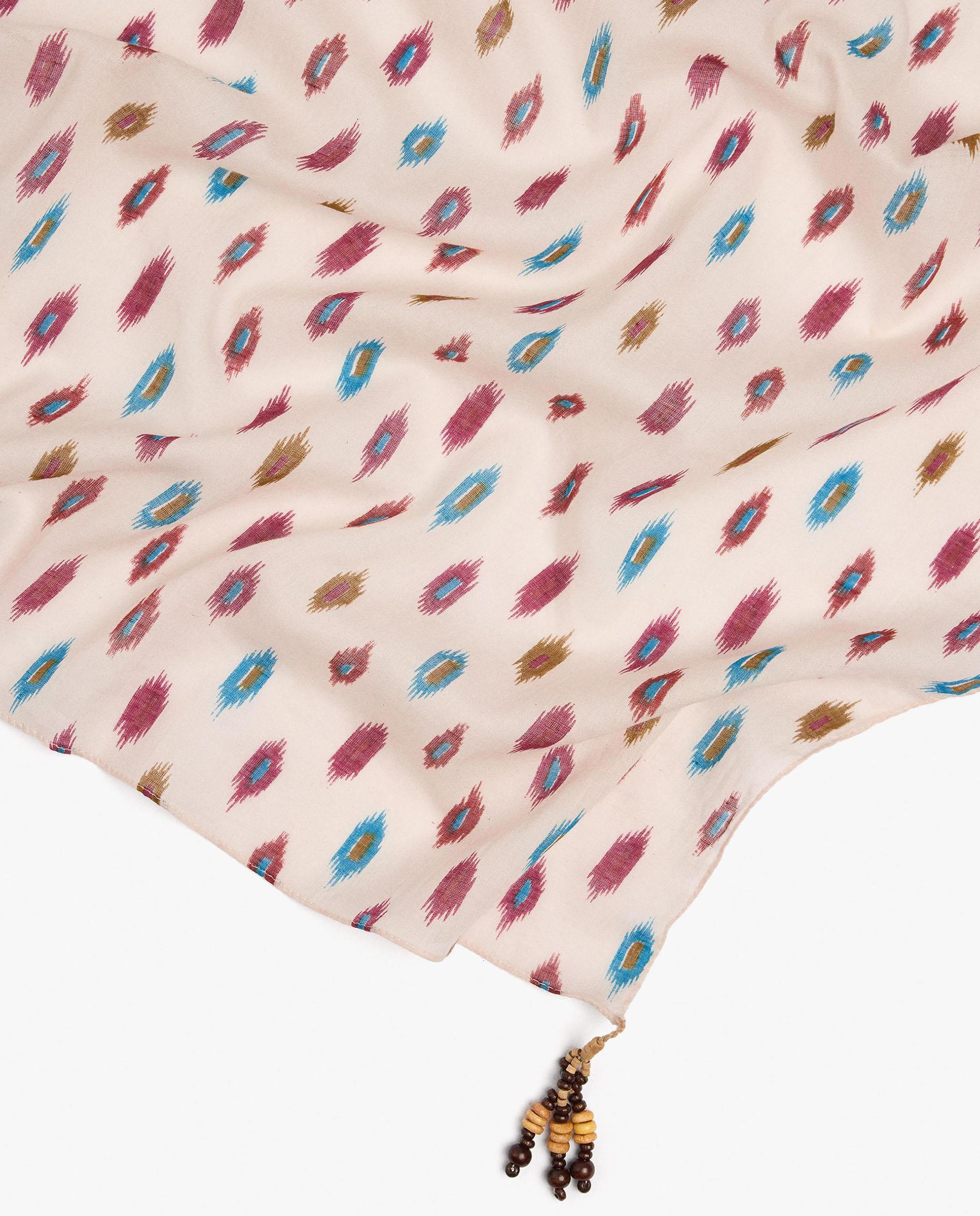 Pañuelo 100% algodón con microestampados - Parfois - Crudo Crudo-3