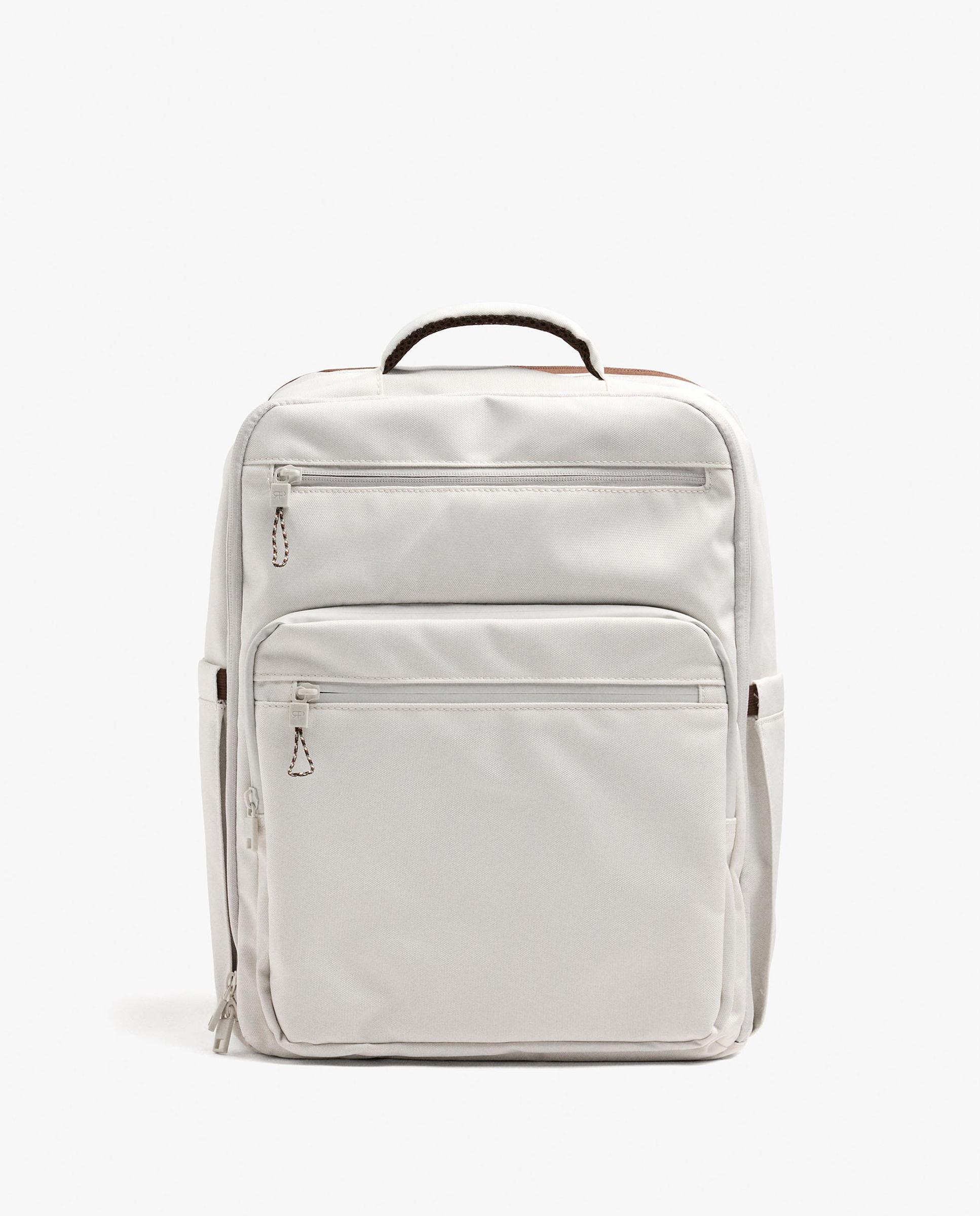 Mochila de mujer con varios compartimentos y cierre de cremallera en liso - Parfois - Crudo Crudo-1