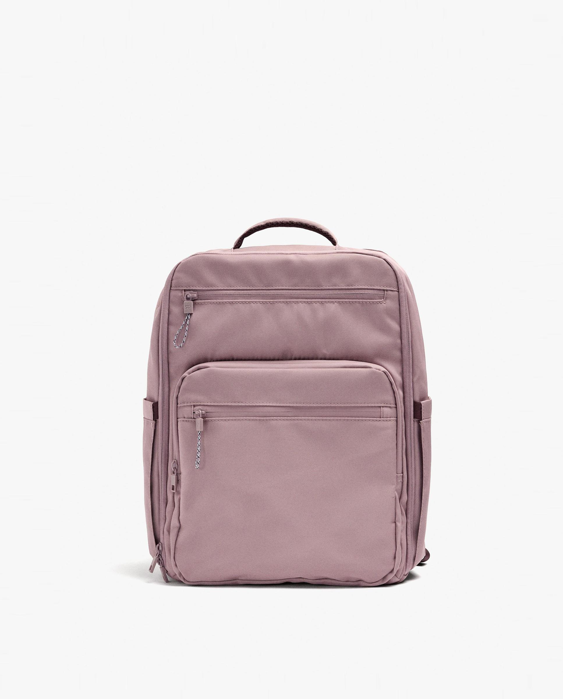 Mochila de mujer con varios compartimentos y cierre de cremallera en liso - Parfois - Rosa Rosa-1