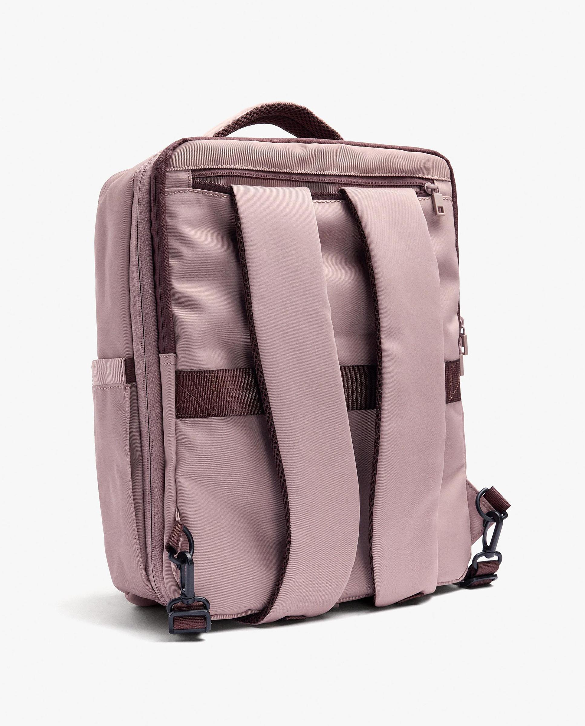 Mochila de mujer con varios compartimentos y cierre de cremallera en liso - Parfois - Rosa Rosa-2