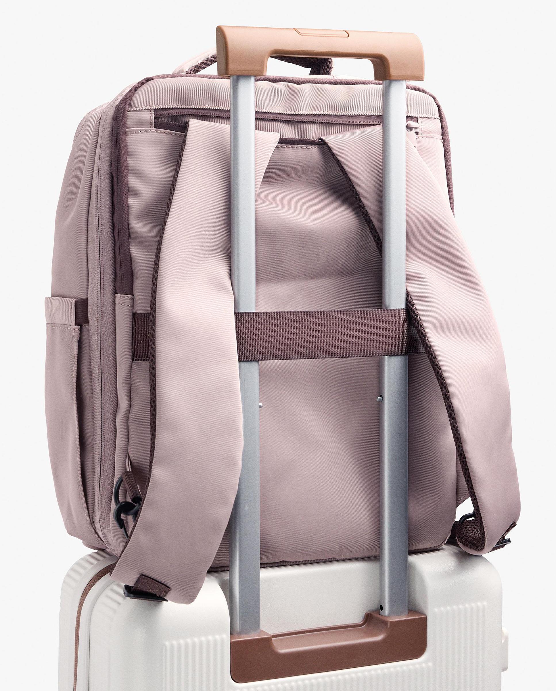 Mochila de mujer con varios compartimentos y cierre de cremallera en liso - Parfois - Rosa Rosa-5
