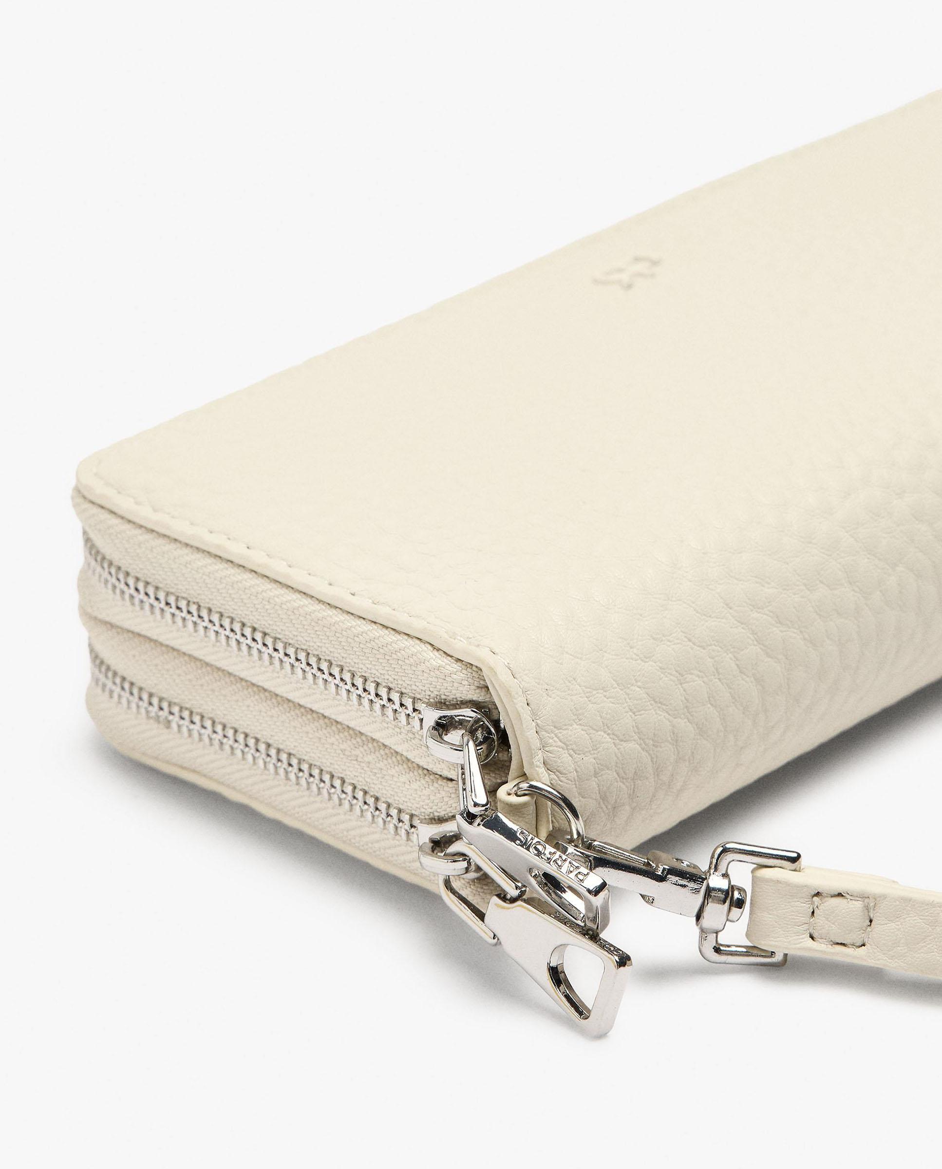 Cartera de mujer grande con cierre de cremallera en liso - Parfois - Crudo Crudo-3