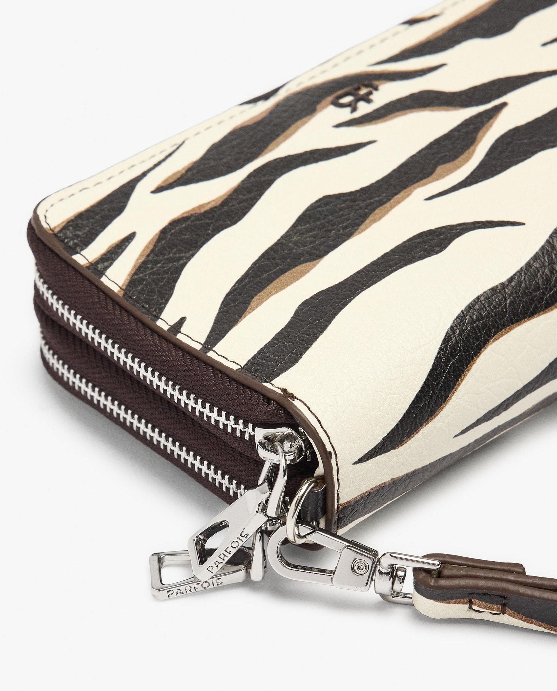Cartera de mujer mediana con cierre de cremallera y estampado animal print - Parfois - Multicolor Multicolor-3