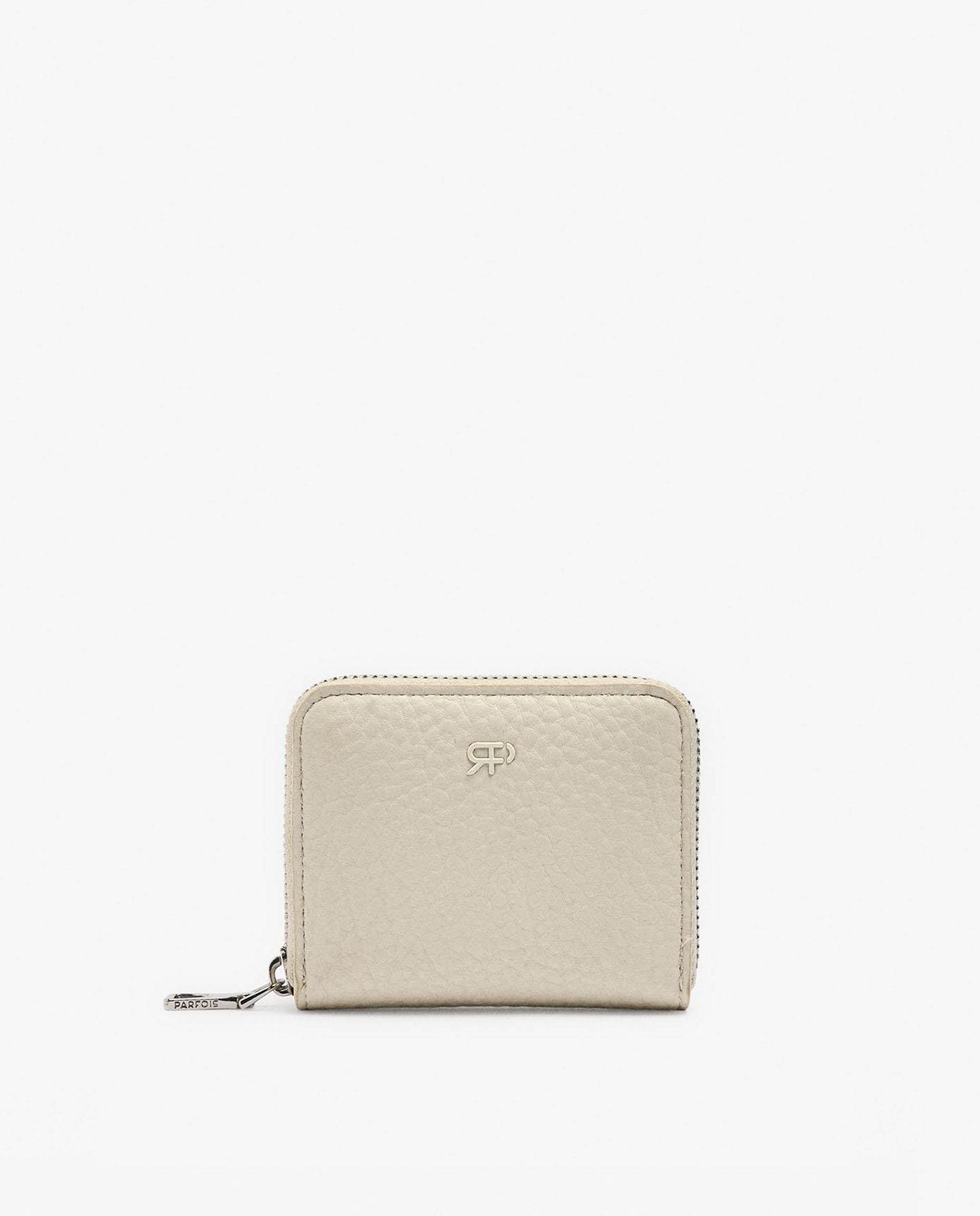 Cartera de mujer pequeña con cierre de cremallera en liso - Parfois - Crudo Crudo-1