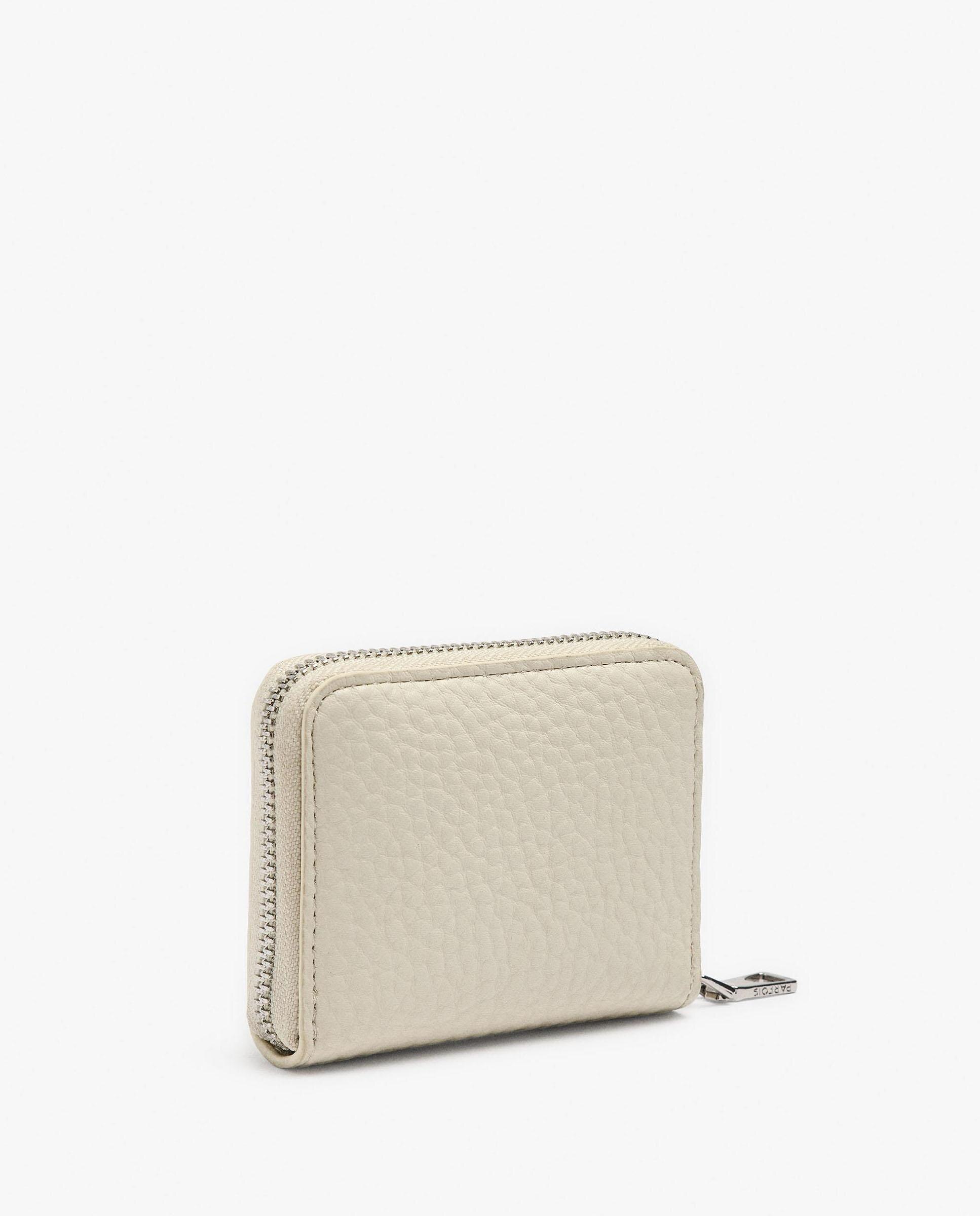 Cartera de mujer pequeña con cierre de cremallera en liso - Parfois - Crudo Crudo-2