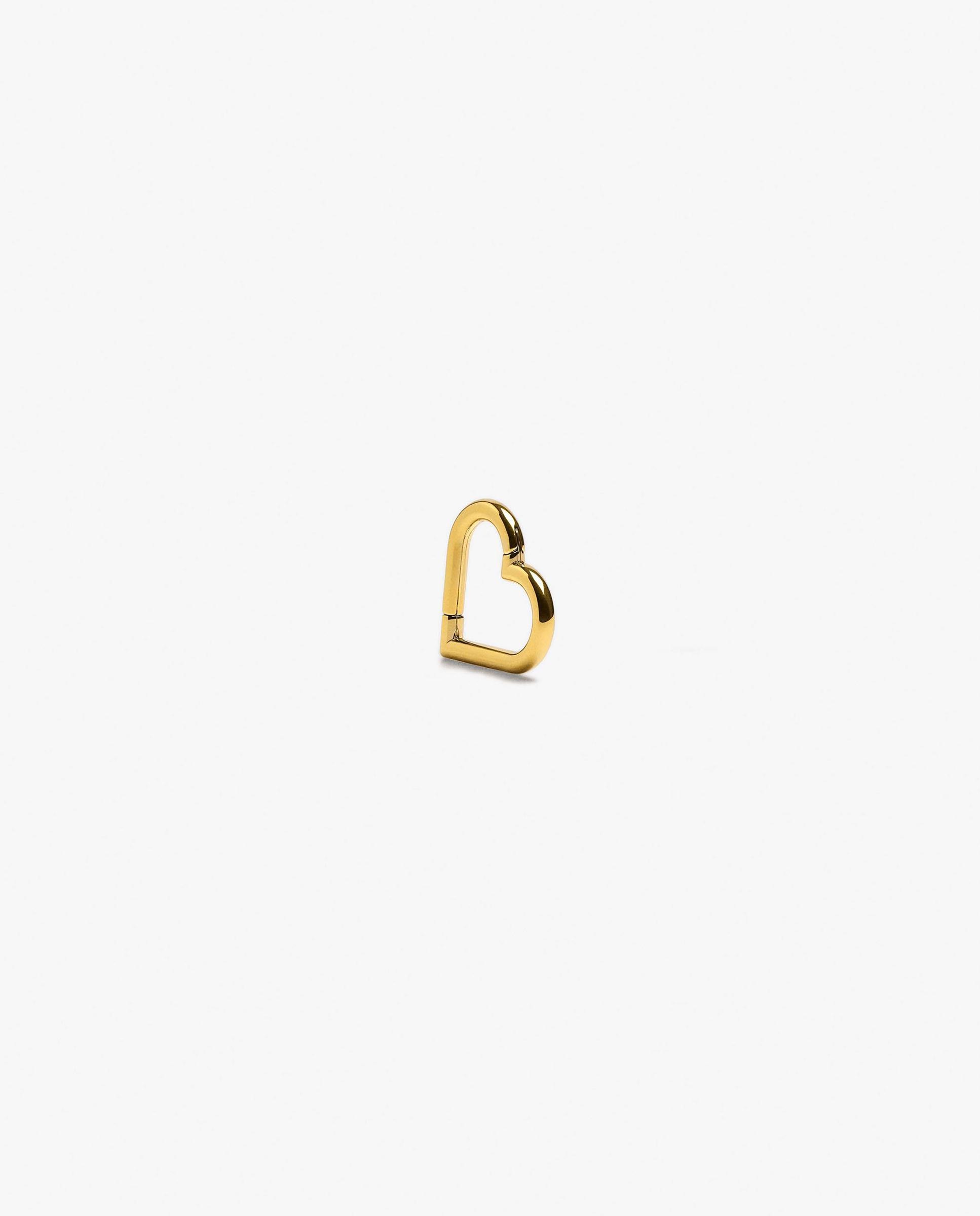 Imagen 0 de Piercing de acero inoxidable con forma de corazón Dorado