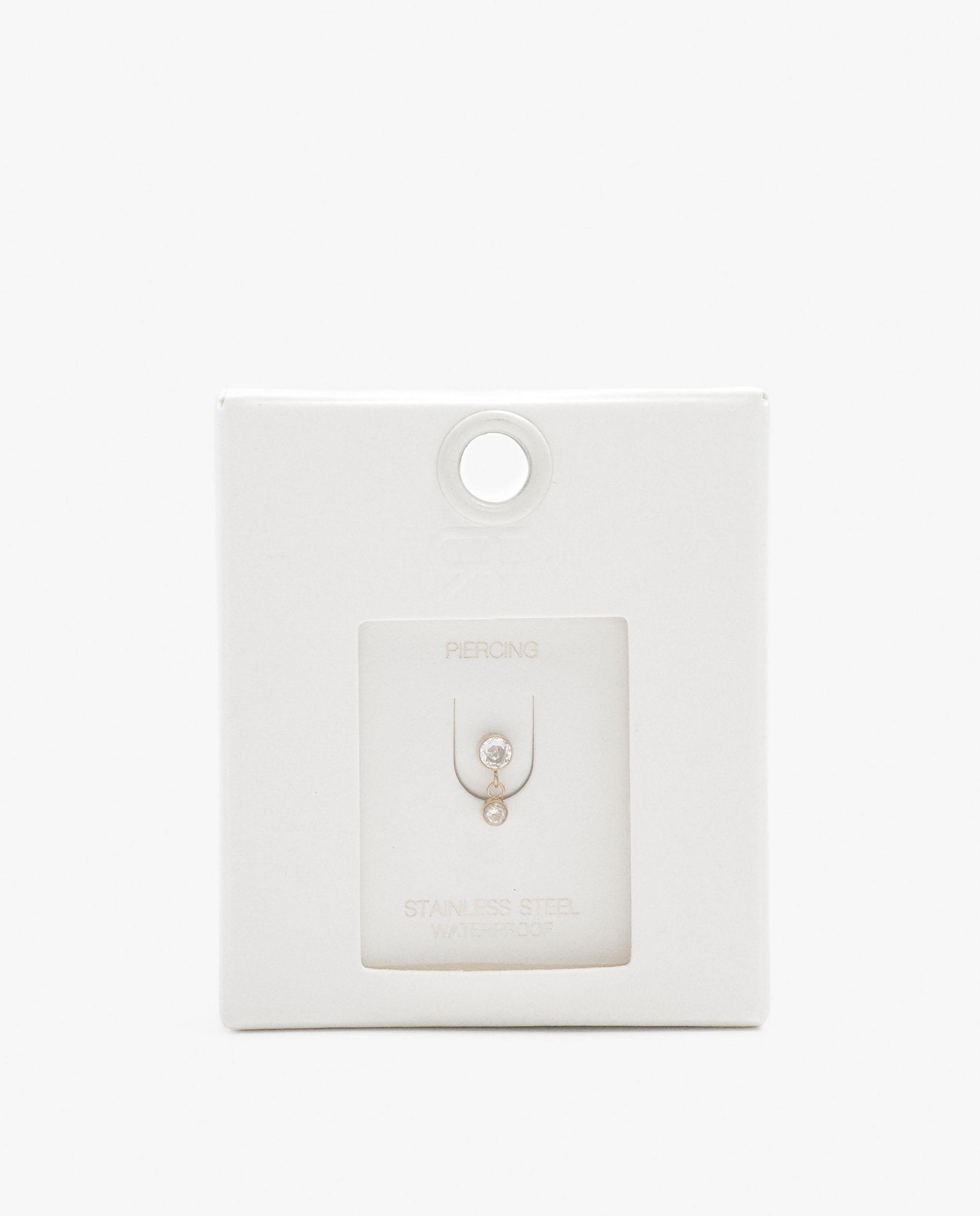 Imagen 4 de Piercing de acero inoxidable con circonitas - Parfois - Blanco Blanco