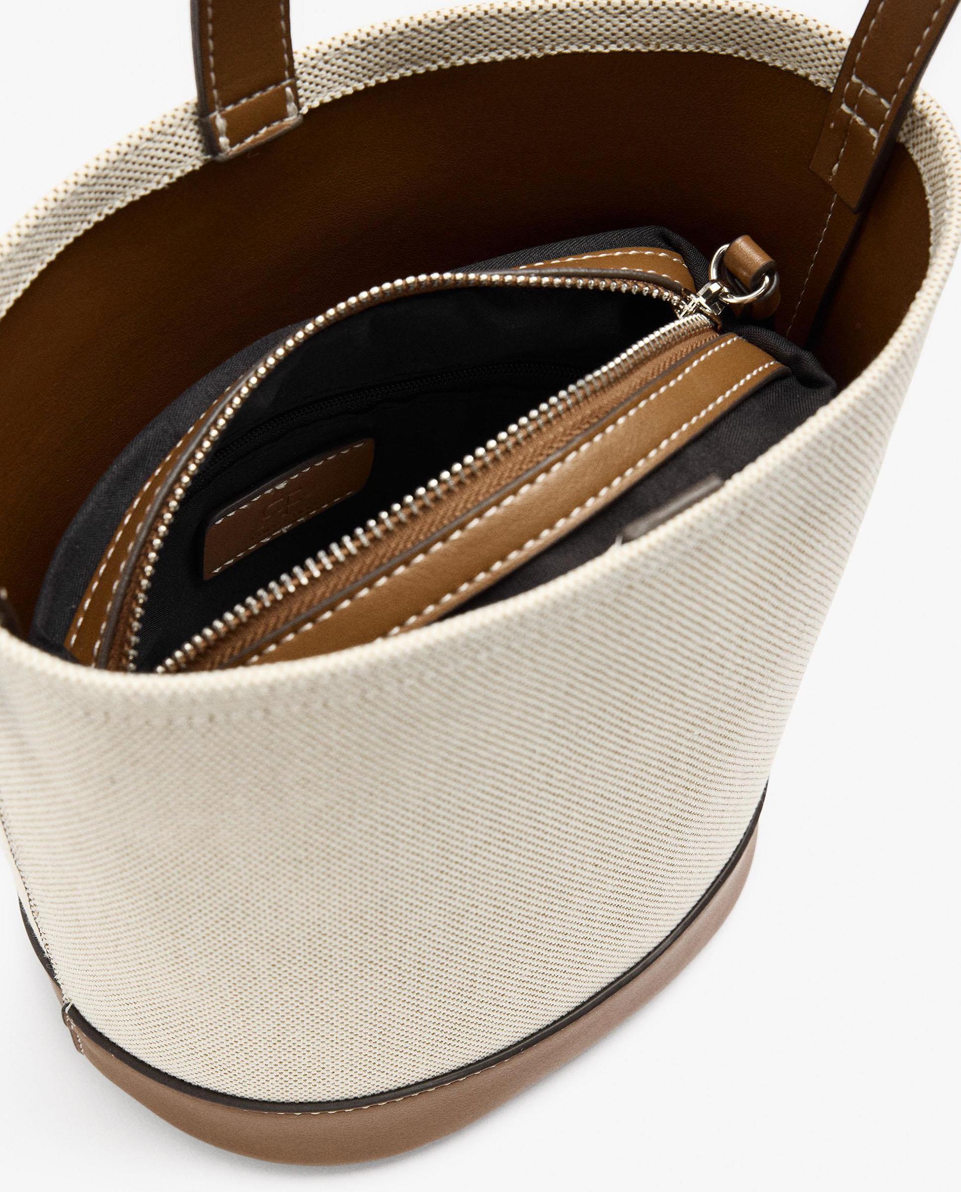 Bandolera de mujer con cierre imantado en liso - Parfois - Beige Beige-5