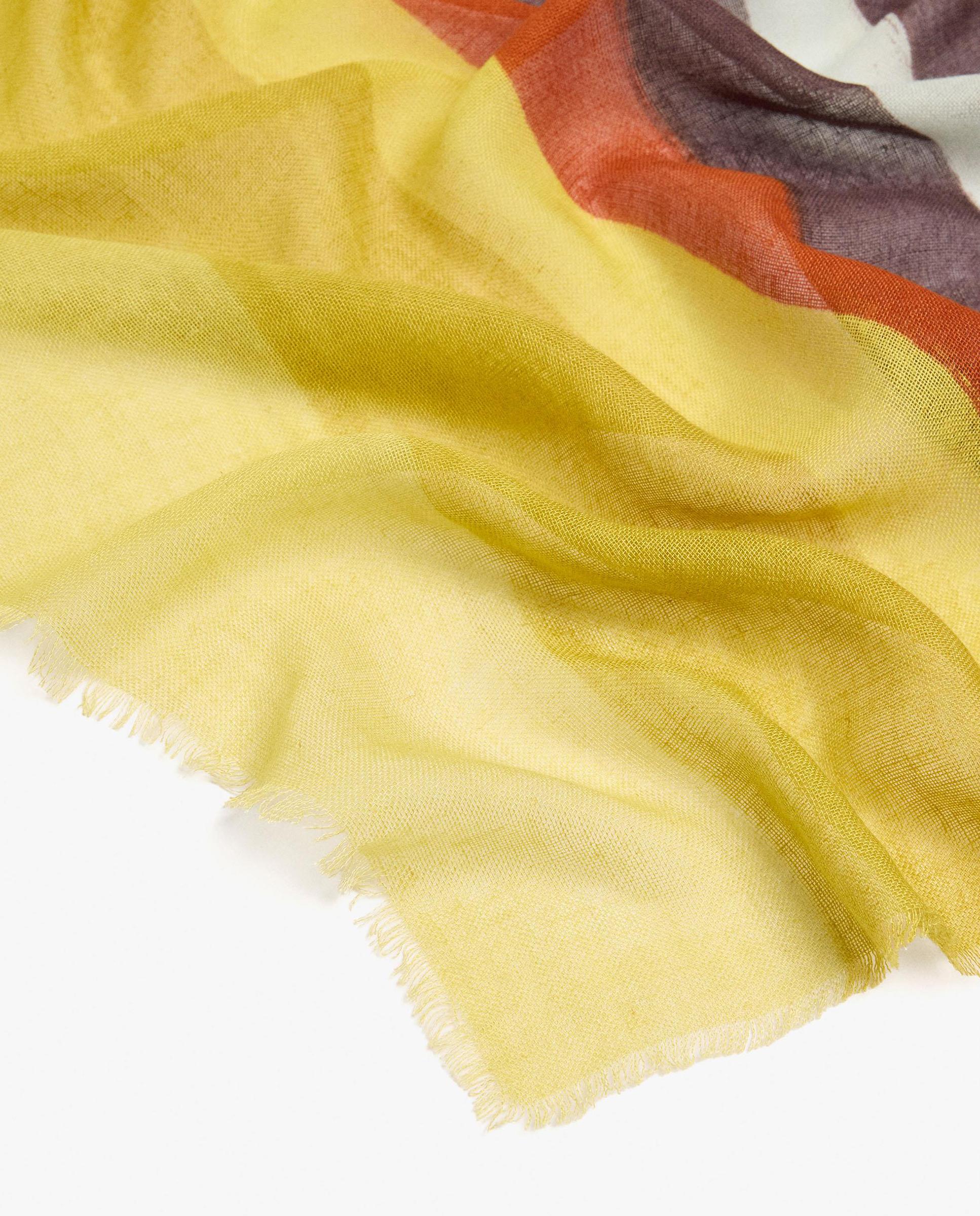Pañuelo con pespuntes y estampado de rayas - Parfois - Amarillo Amarillo-3