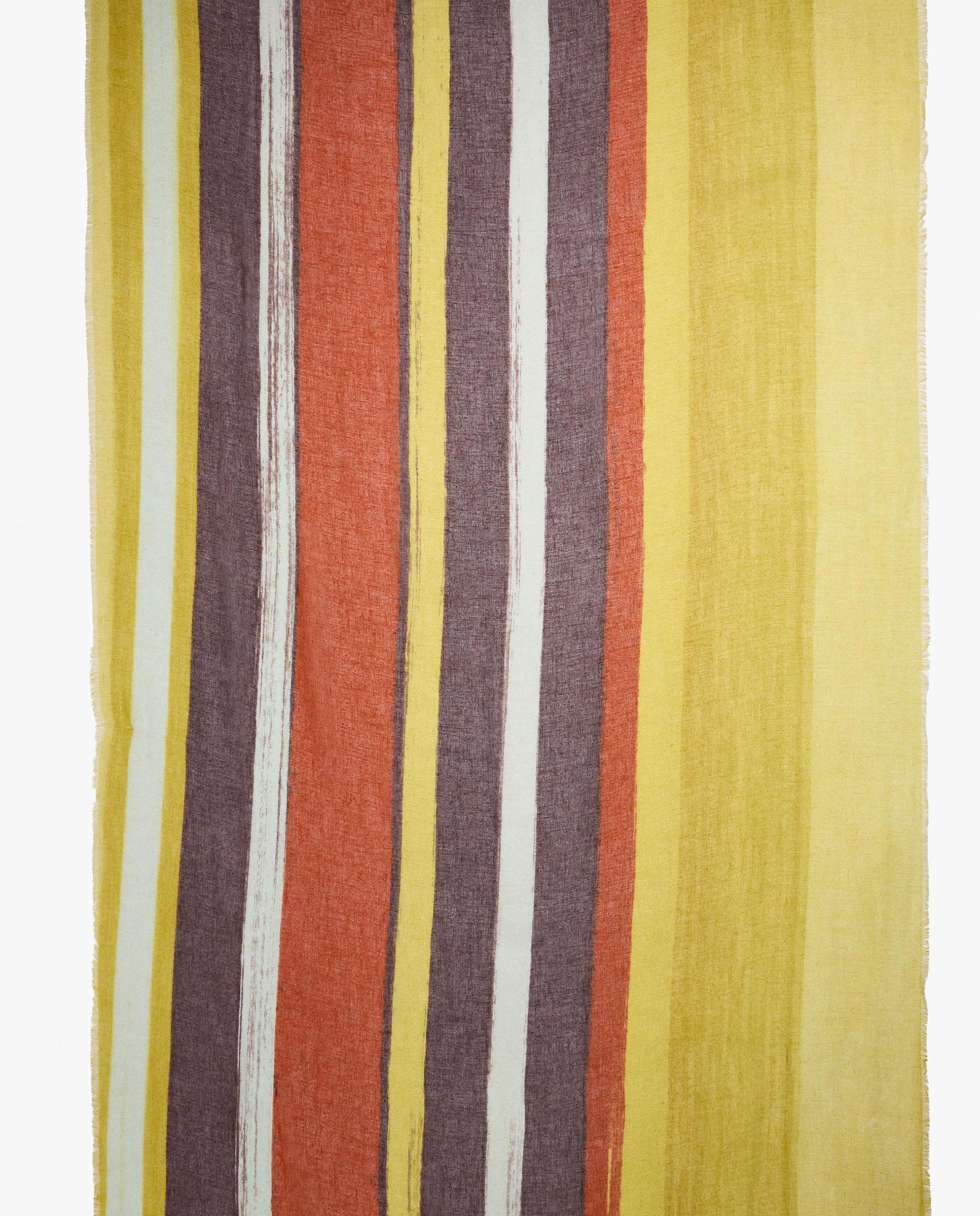 Pañuelo con pespuntes y estampado de rayas - Parfois - Amarillo Amarillo-2