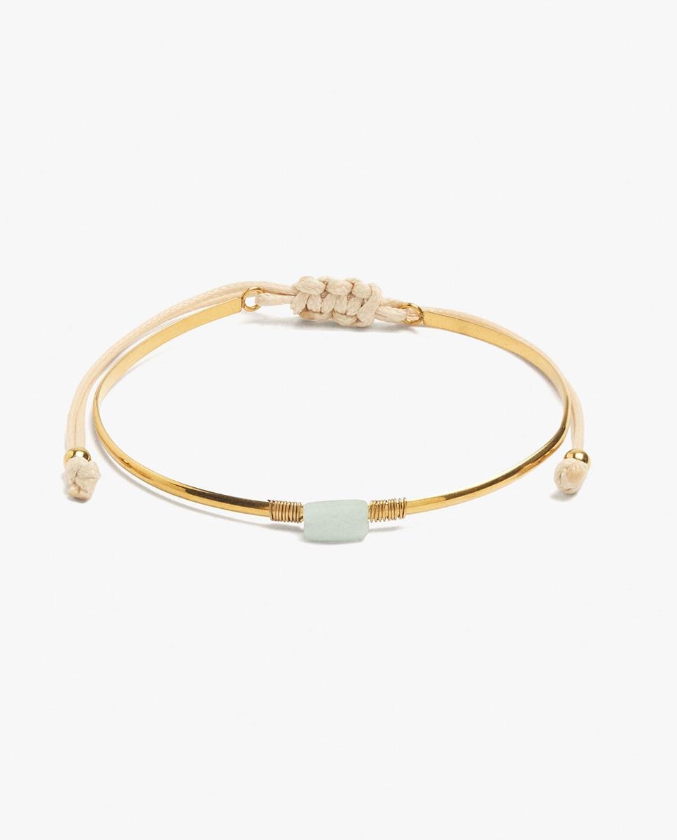 Pulsera rígida de acero inoxidable con piedra decorativa Multicolor Parfois Multicolor-1