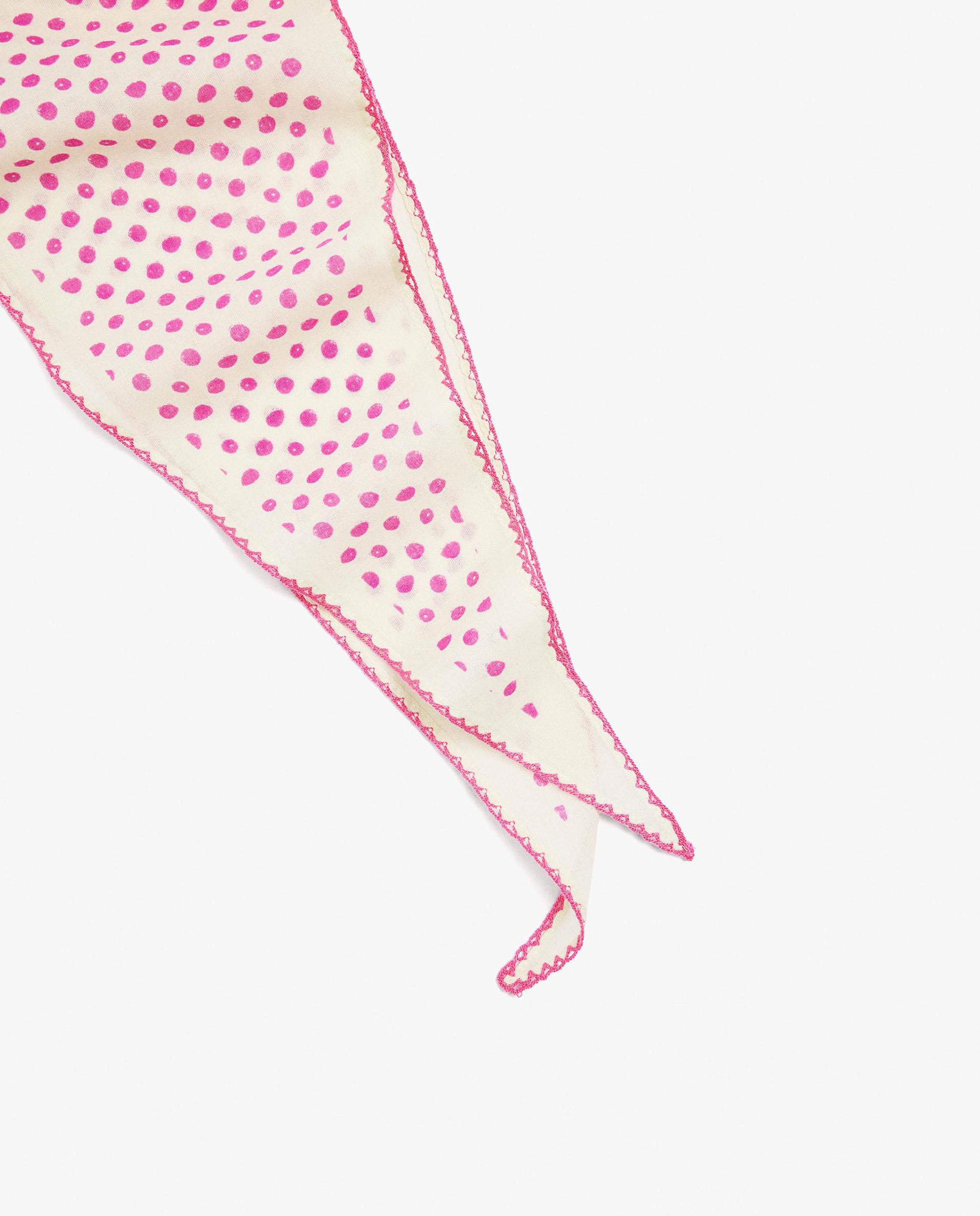 Pañuelo 100% algodón con estampado de lunares - Parfois - Rosa Rosa-3