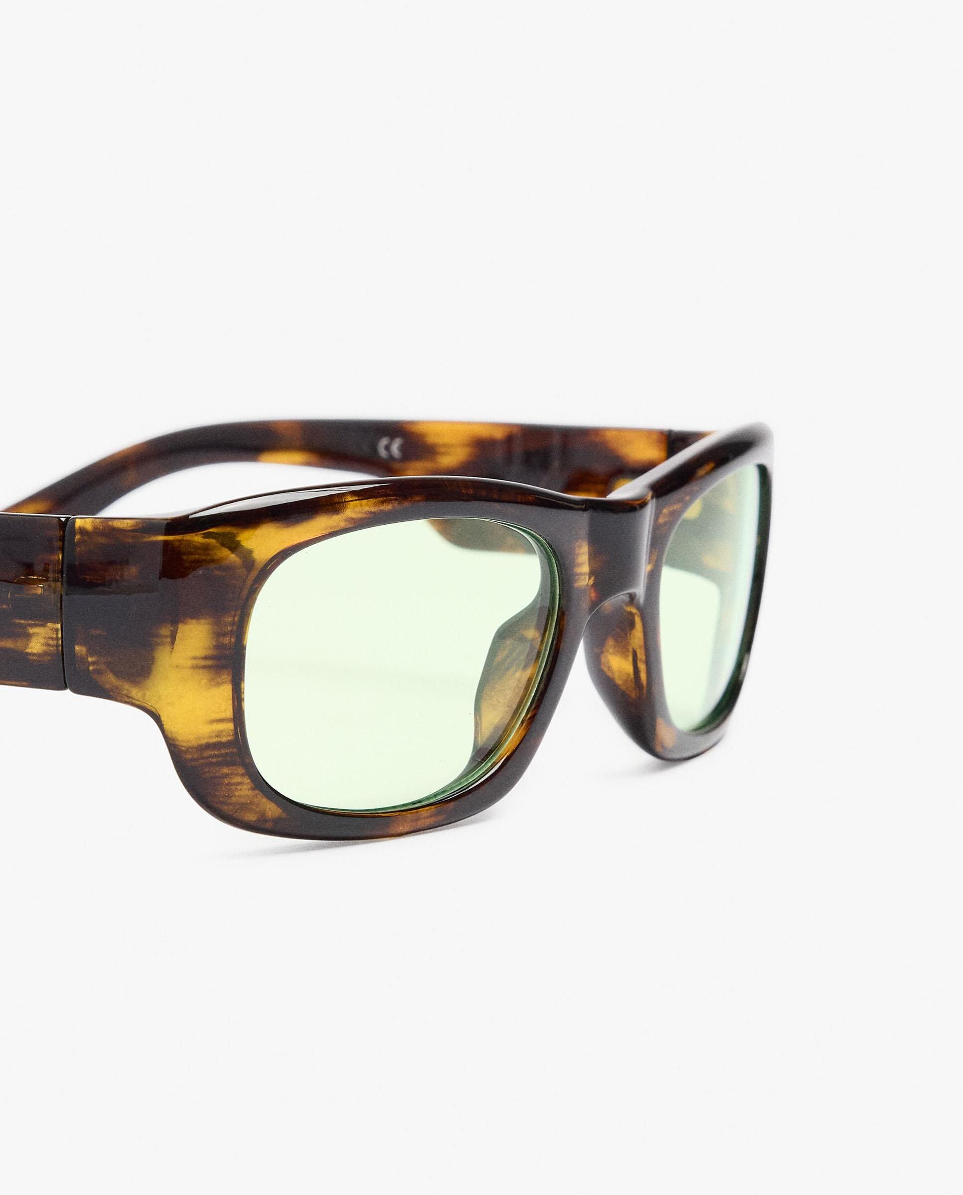 Gafas de sol de mujer parfois con protección uv y forma rectangular con estampado animal print - Marrón oscuro Marrón oscuro-3