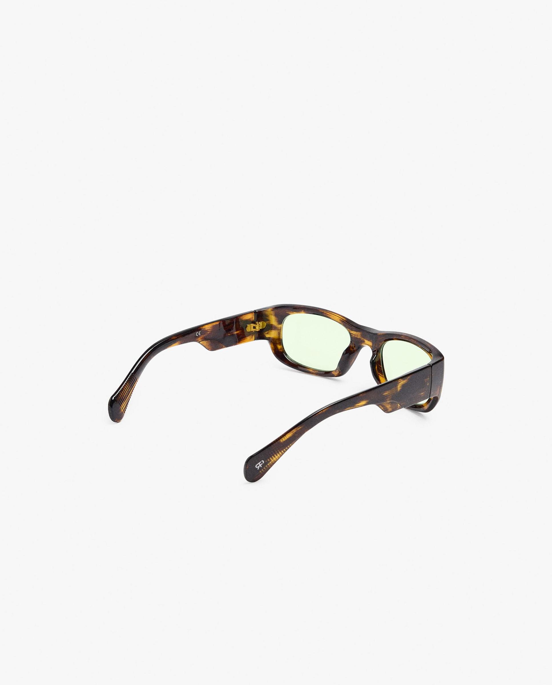 Gafas de sol de mujer parfois con protección uv y forma rectangular con estampado animal print - Marrón oscuro Marrón oscuro-2