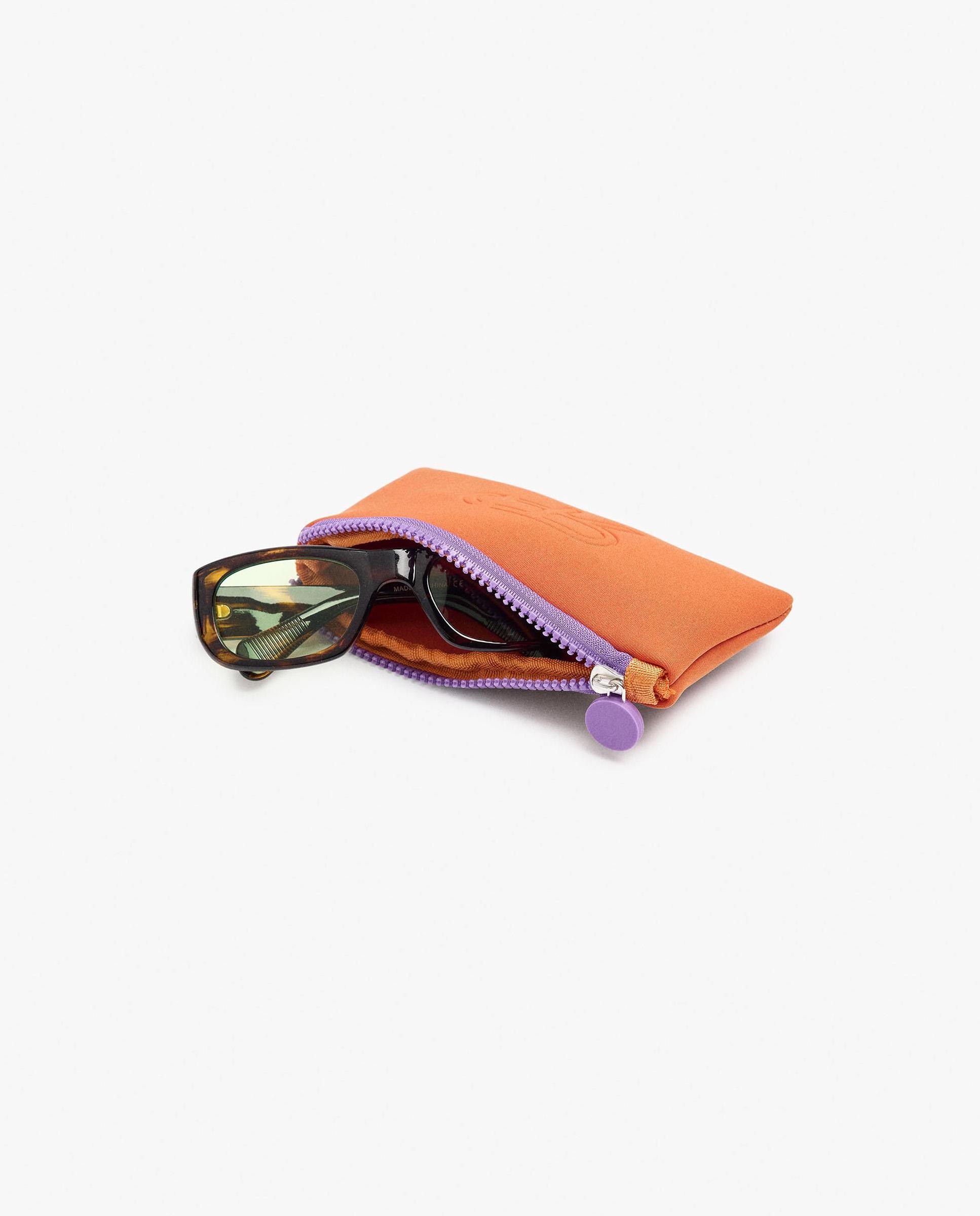 Gafas de sol de mujer parfois con protección uv y forma rectangular con estampado animal print - Marrón oscuro Marrón oscuro-4