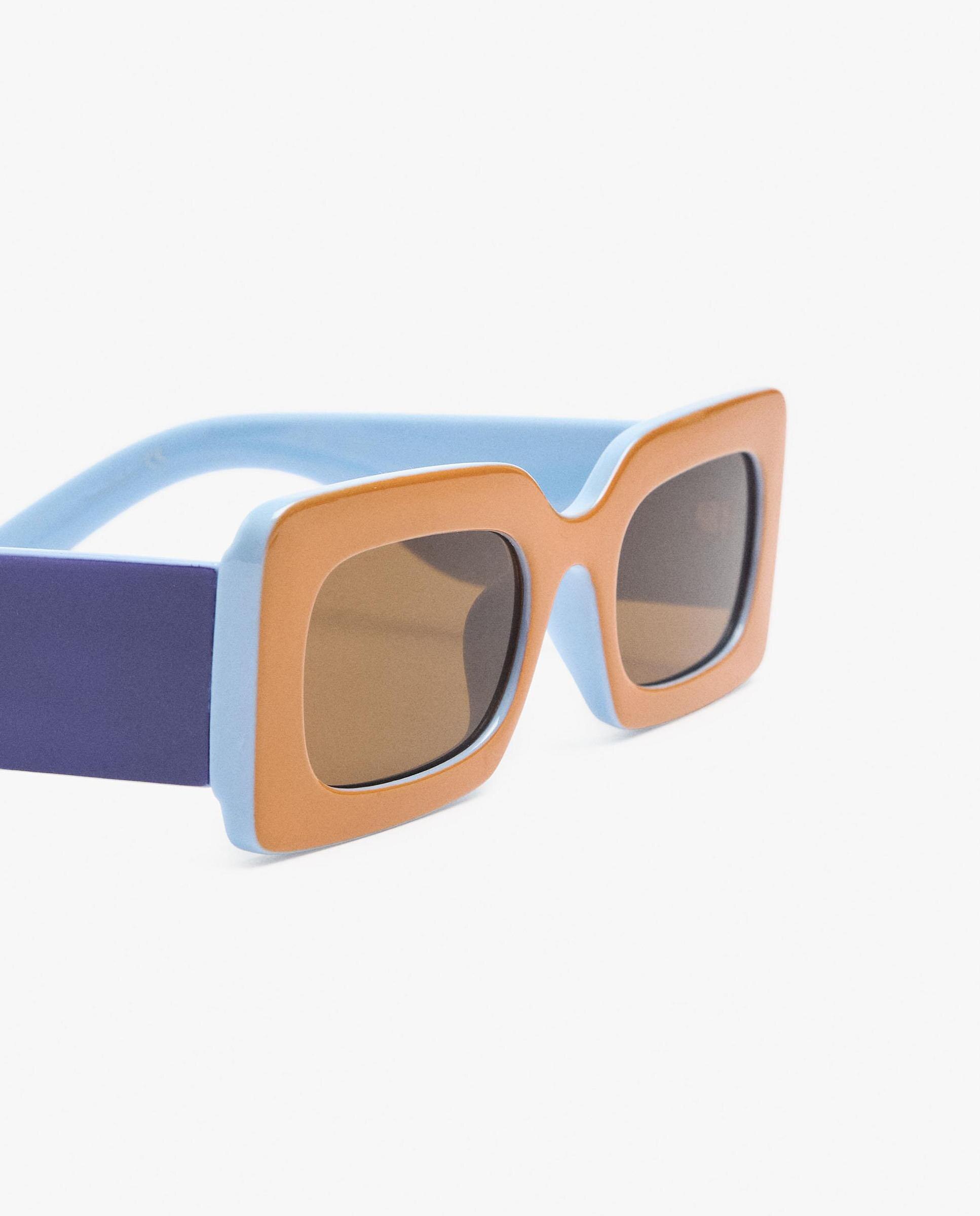 Gafas de sol de mujer parfois con protección uv y forma rectangular en liso - Multicolor Multicolor-3