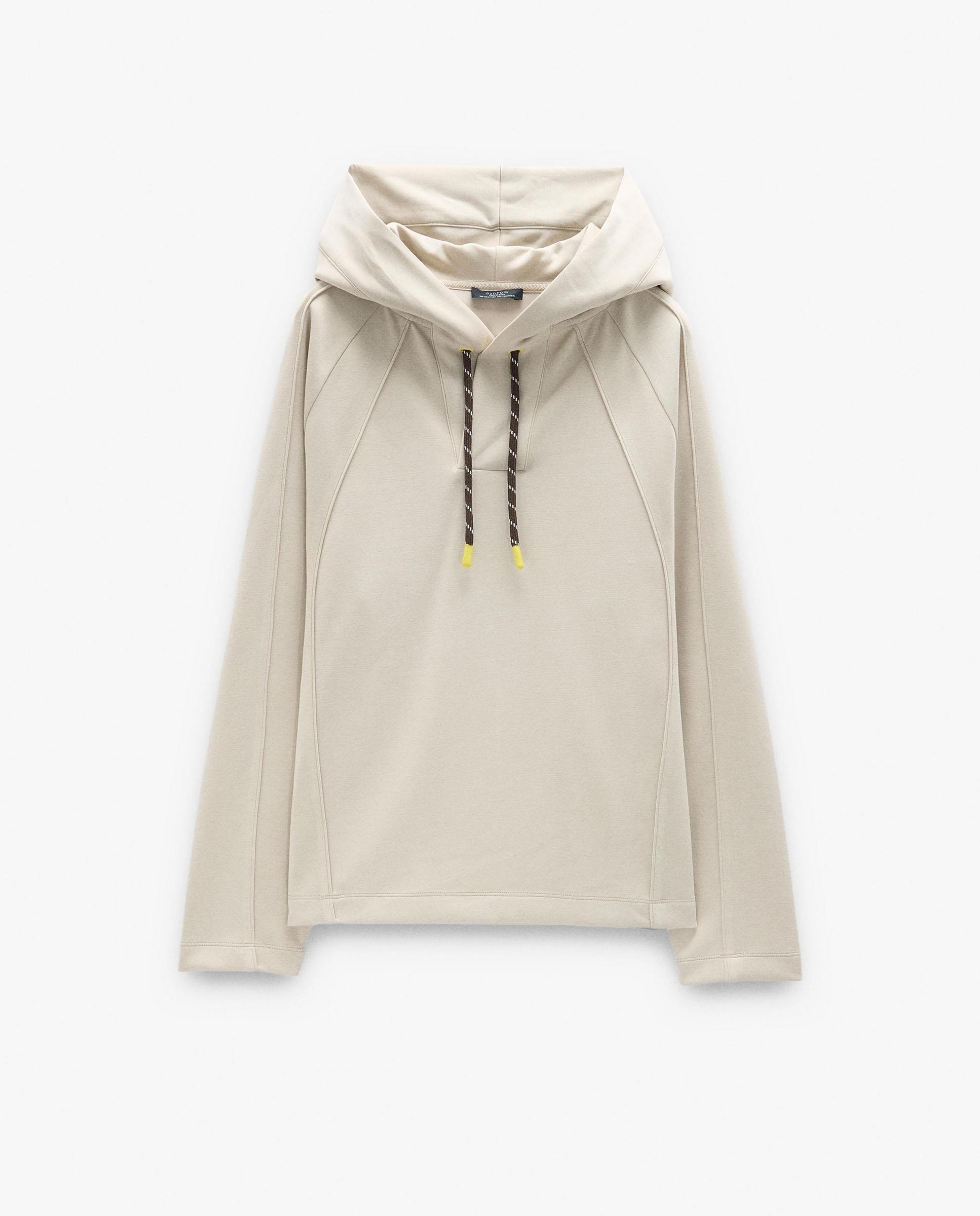 Sudadera de mujer estilo oversize con capucha en liso - Parfois - Crudo Crudo-7