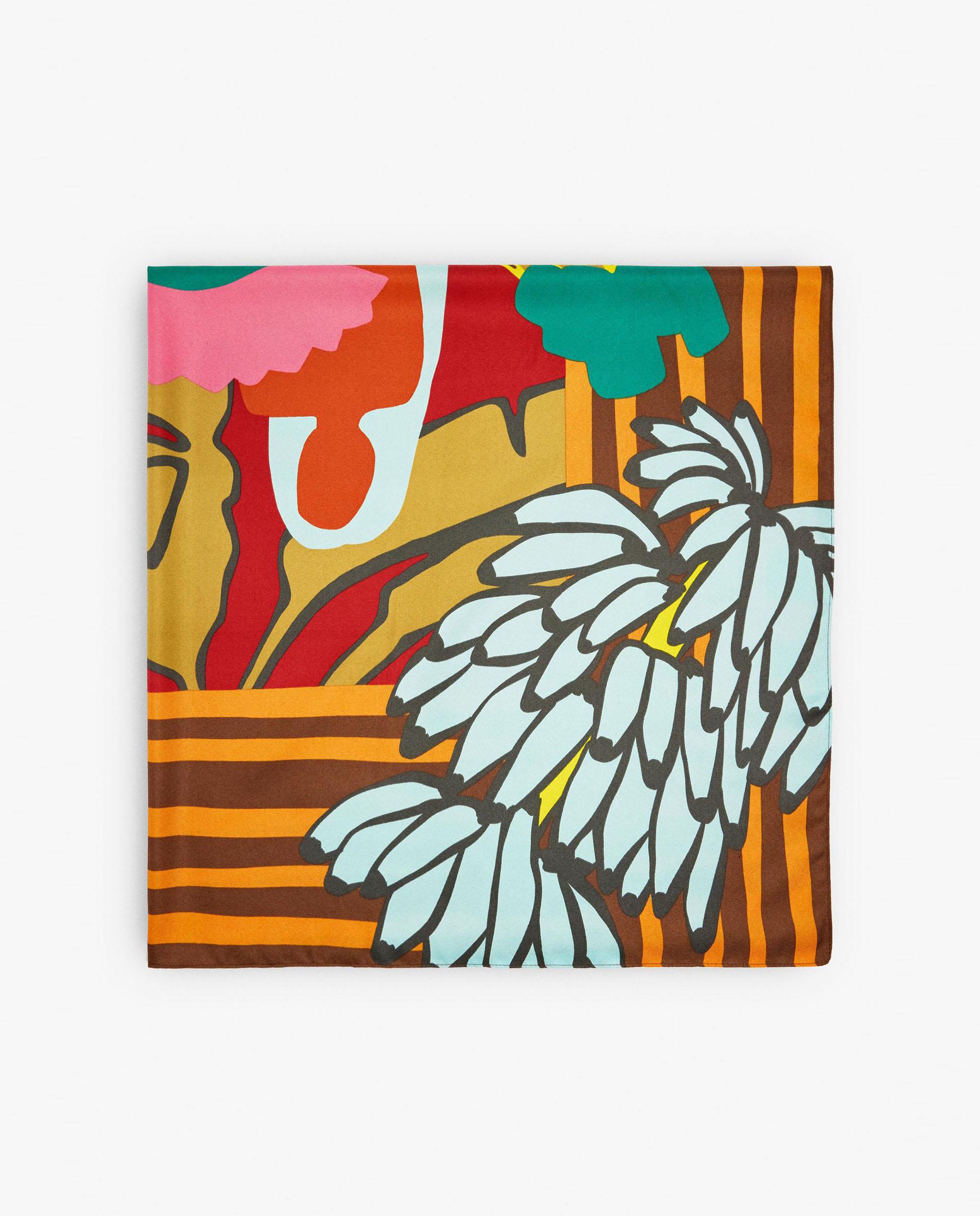 Pañuelo cuadrado con estampados - Parfois - Naranja Naranja-1