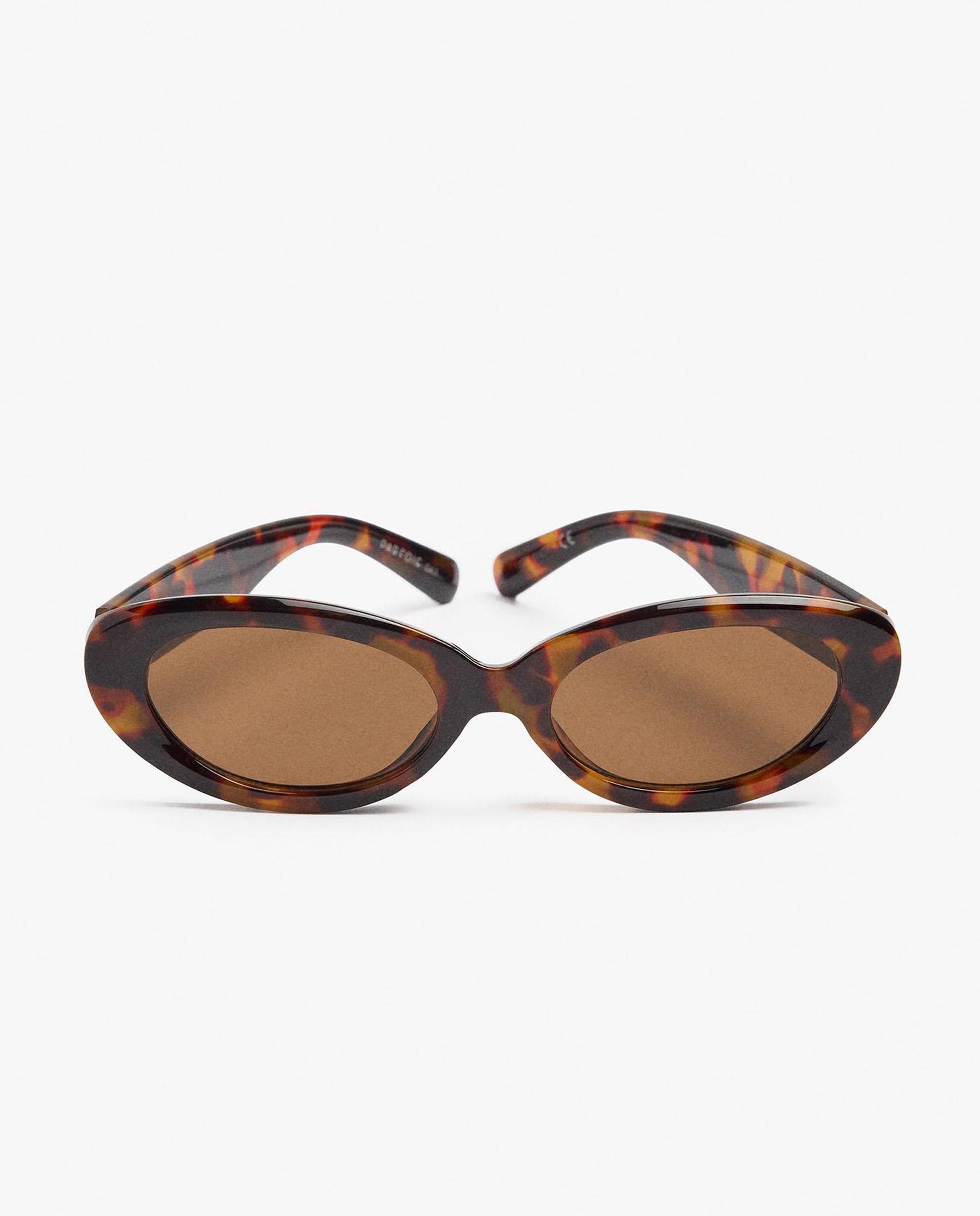 Gafas de sol de mujer parfois con protección uv y forma ovalada con estampado animal print - Marrón Marrón-1