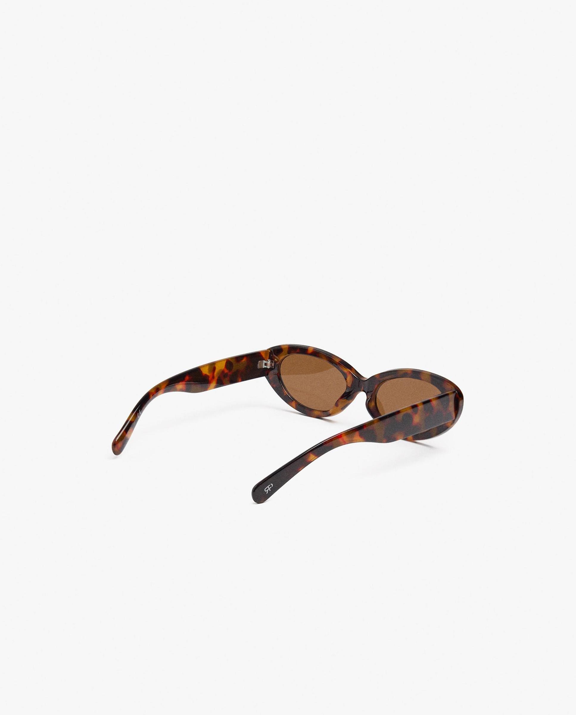 Gafas de sol de mujer parfois con protección uv y forma ovalada con estampado animal print - Marrón Marrón-2