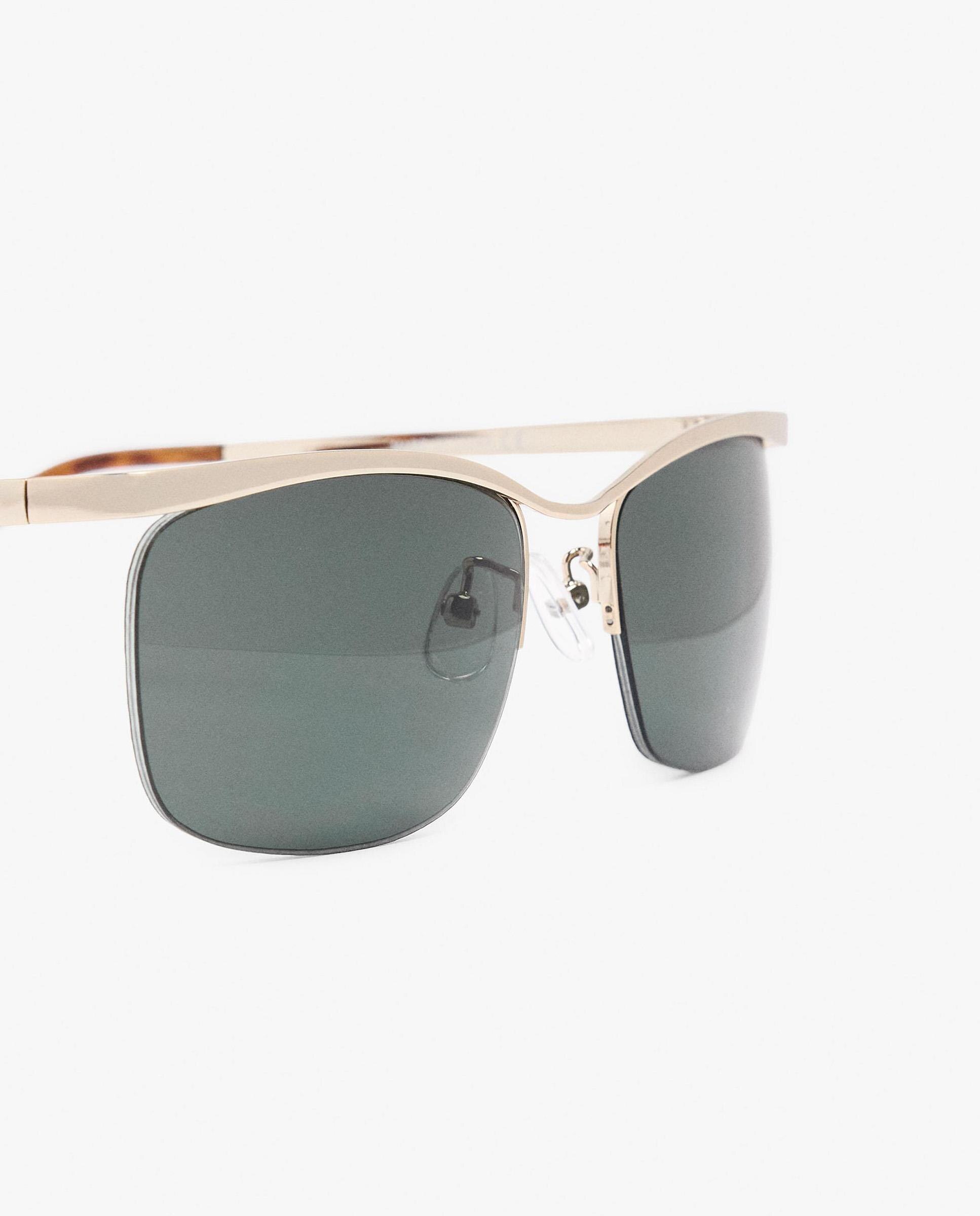 Gafas de sol de mujer parfois con protección uv y forma rectangular en liso - Oro Oro-3