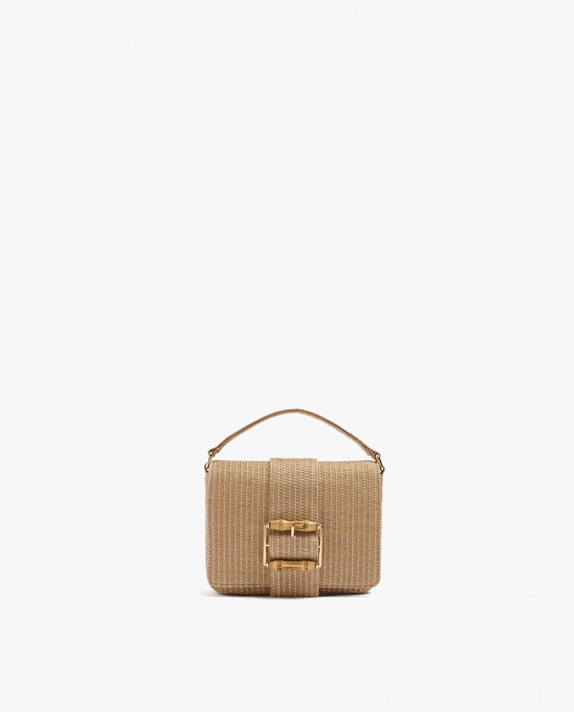 Bolso de fiesta multiposición con cierre imantado en liso - Parfois - Natural Natural-1