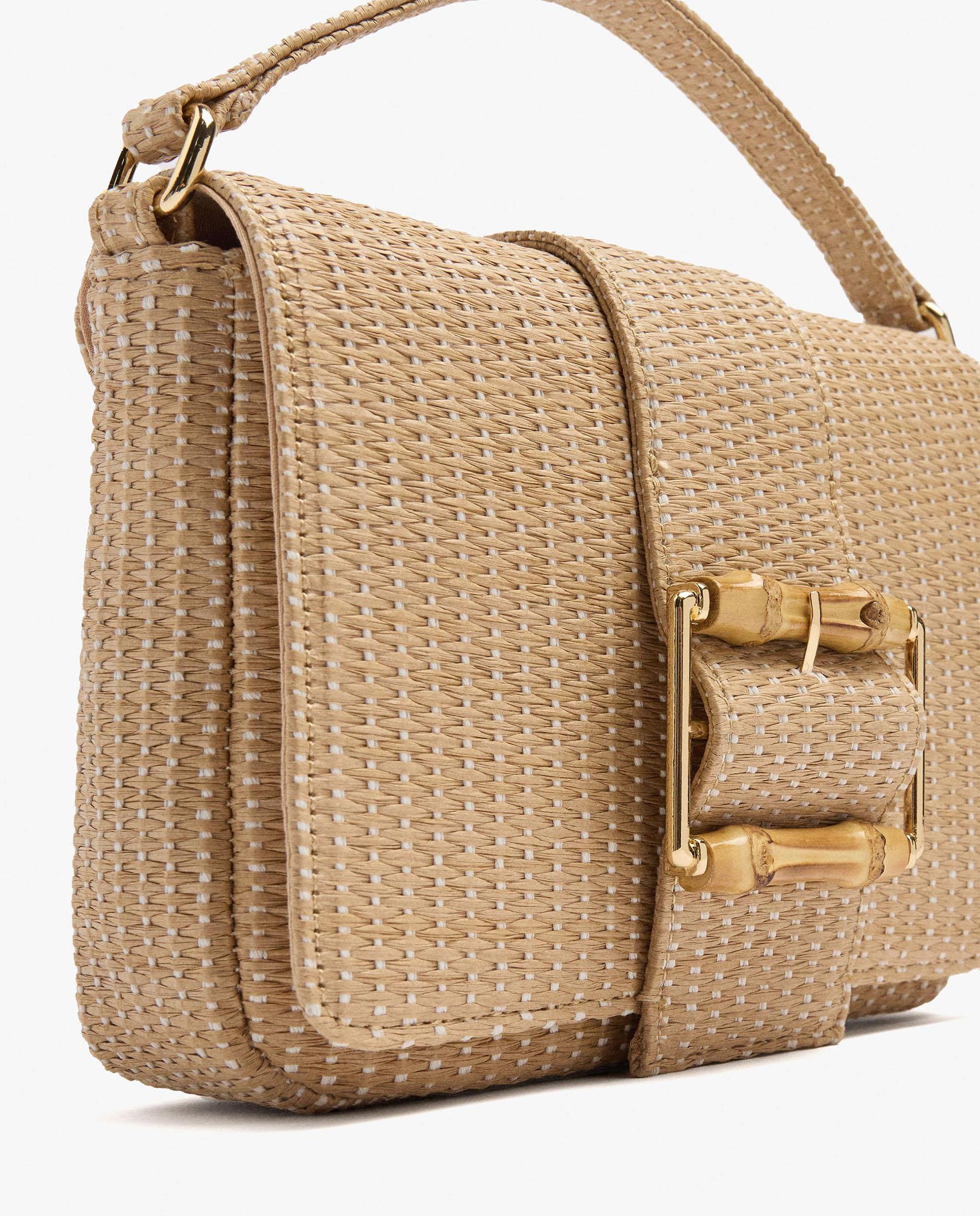 Bolso de fiesta multiposición con cierre imantado en liso - Parfois - Natural Natural-3