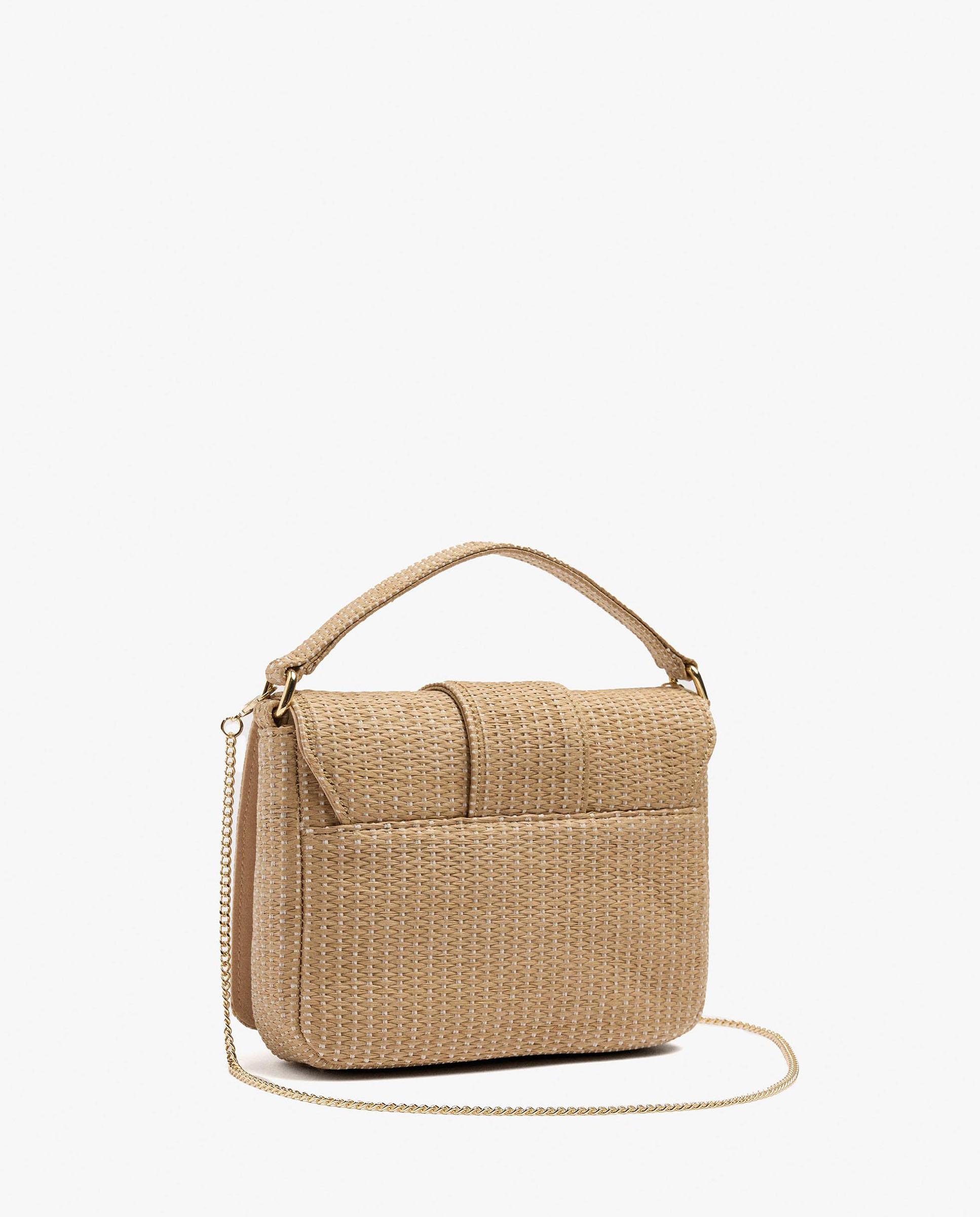 Bolso de fiesta multiposición con cierre imantado en liso - Parfois - Natural Natural-2
