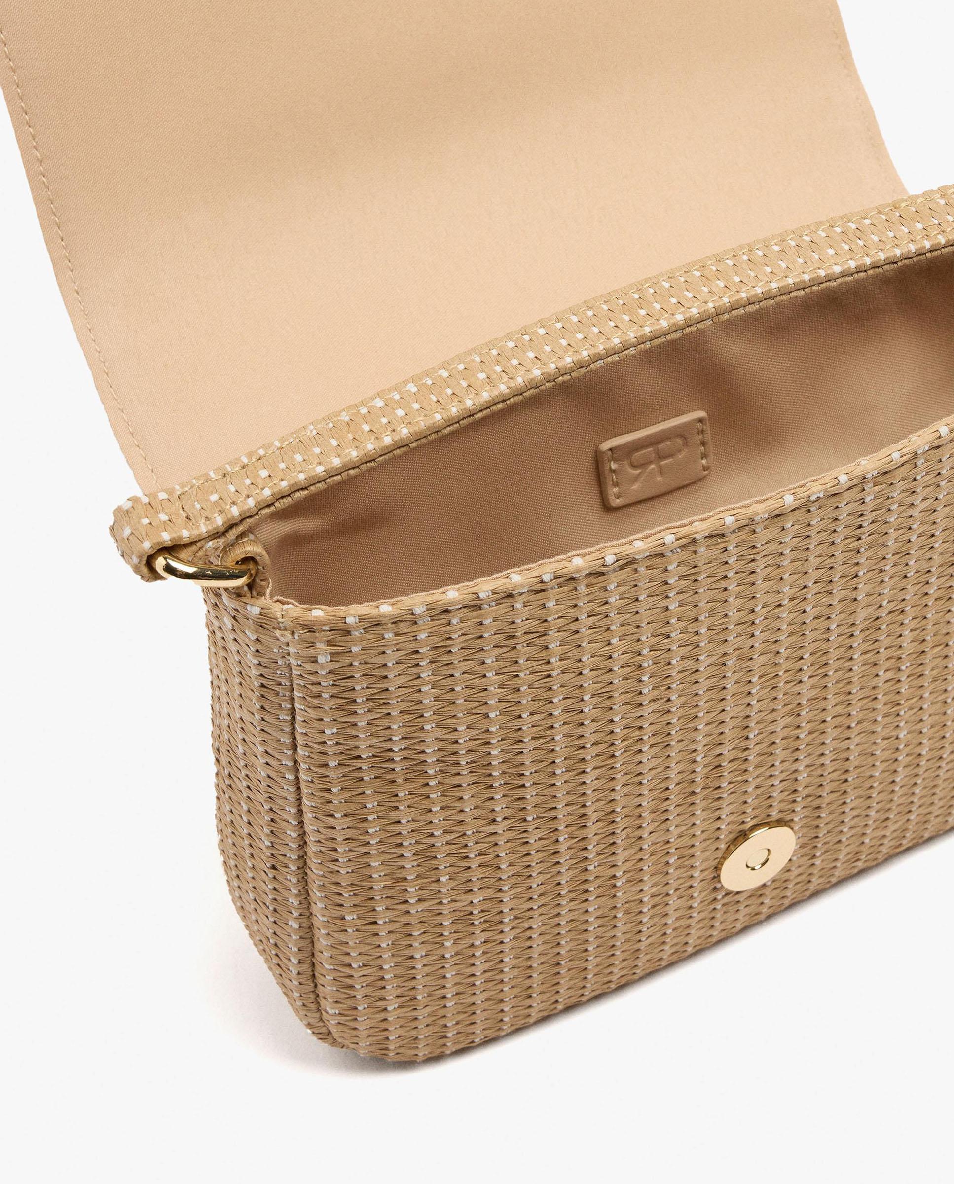 Bolso de fiesta multiposición con cierre imantado en liso - Parfois - Natural Natural-4