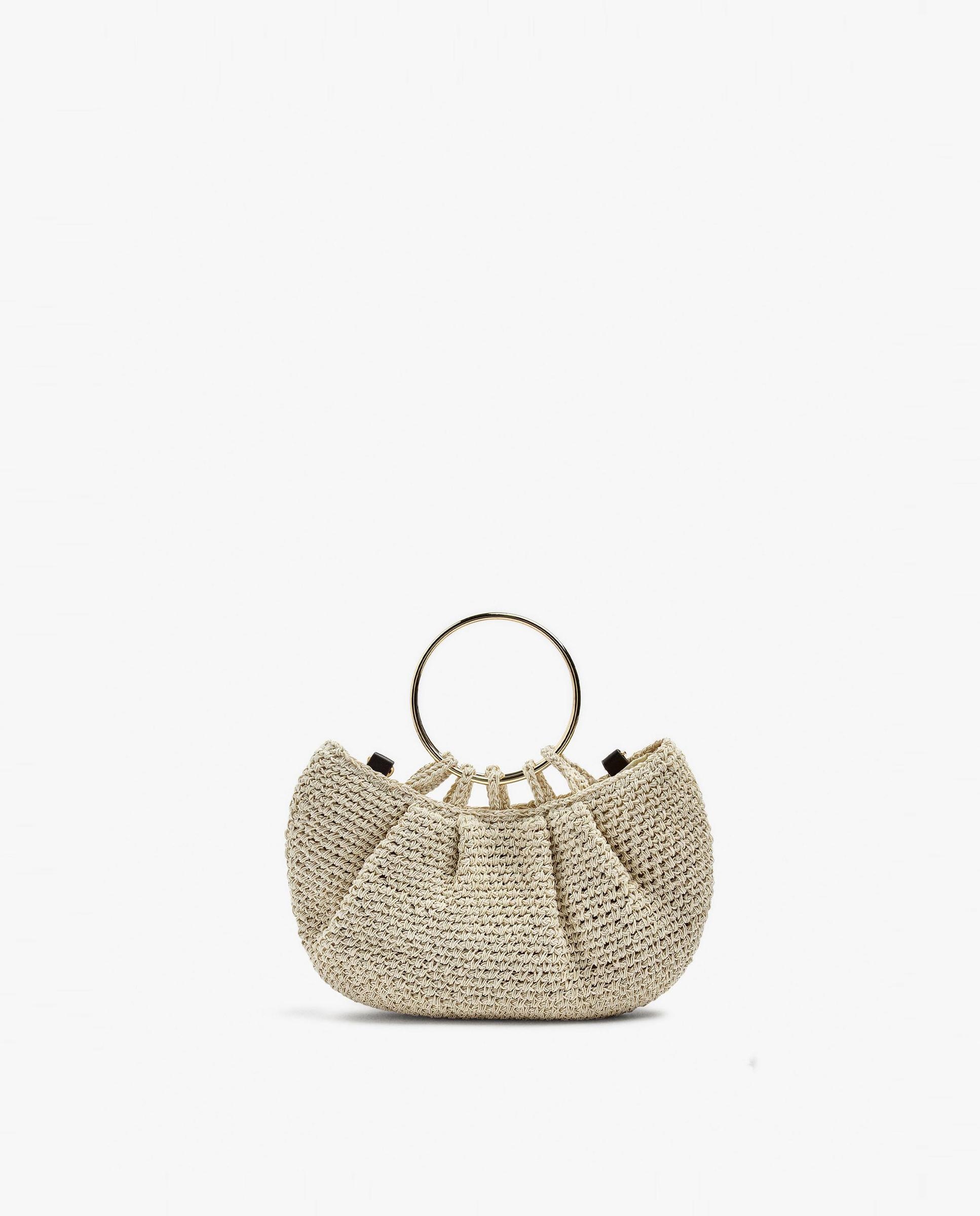 Bolso de fiesta convertible a bandolera de crochet - Parfois - Crudo Crudo-1