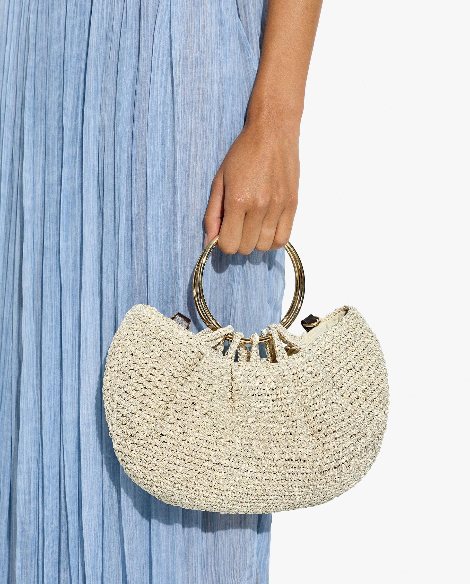 Bolso de fiesta convertible a bandolera de crochet - Parfois - Crudo Crudo-2