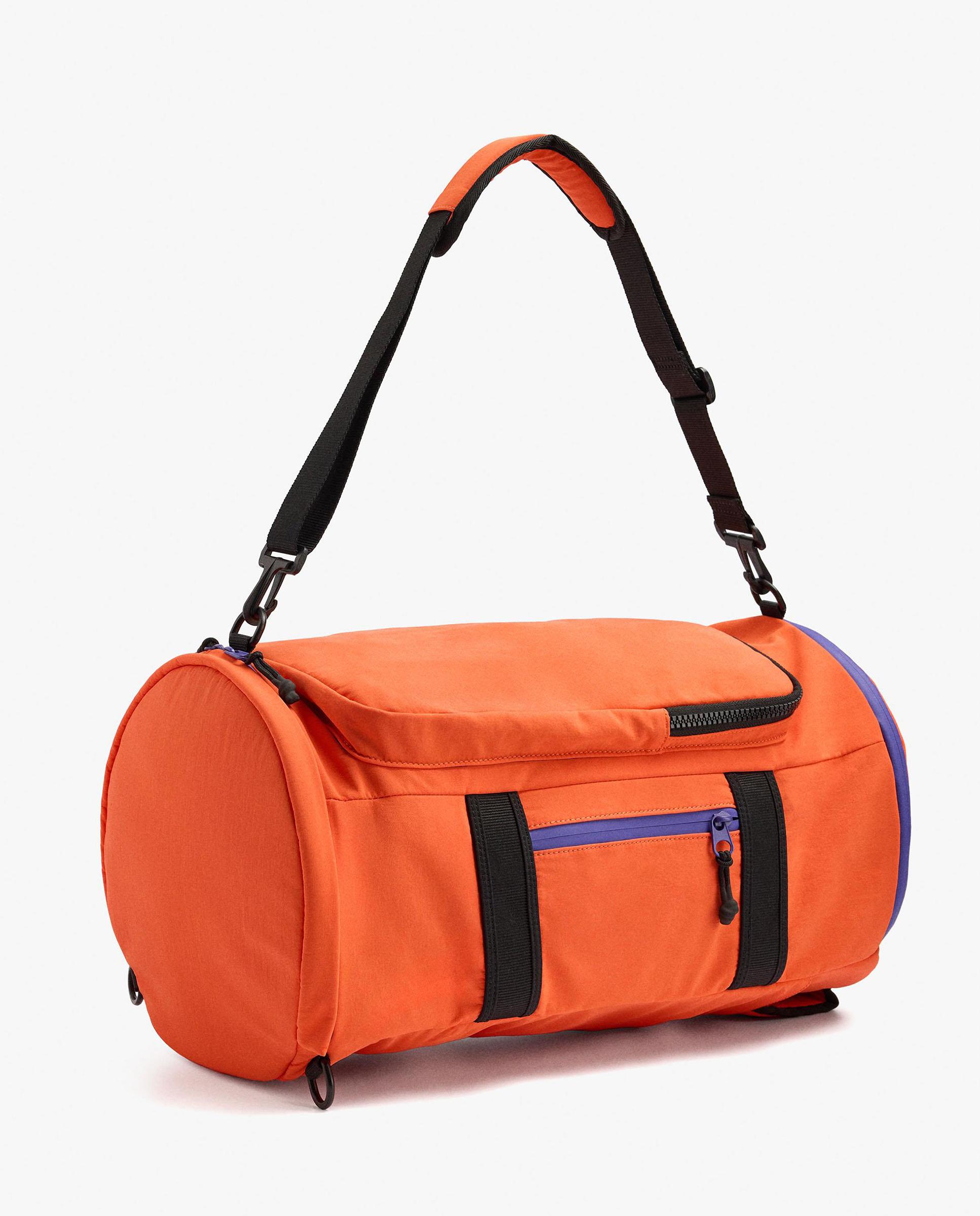 Mochila de mujer estilo bolsa deportiva con cierre de cremallera en liso - Parfois - Naranja Naranja-3