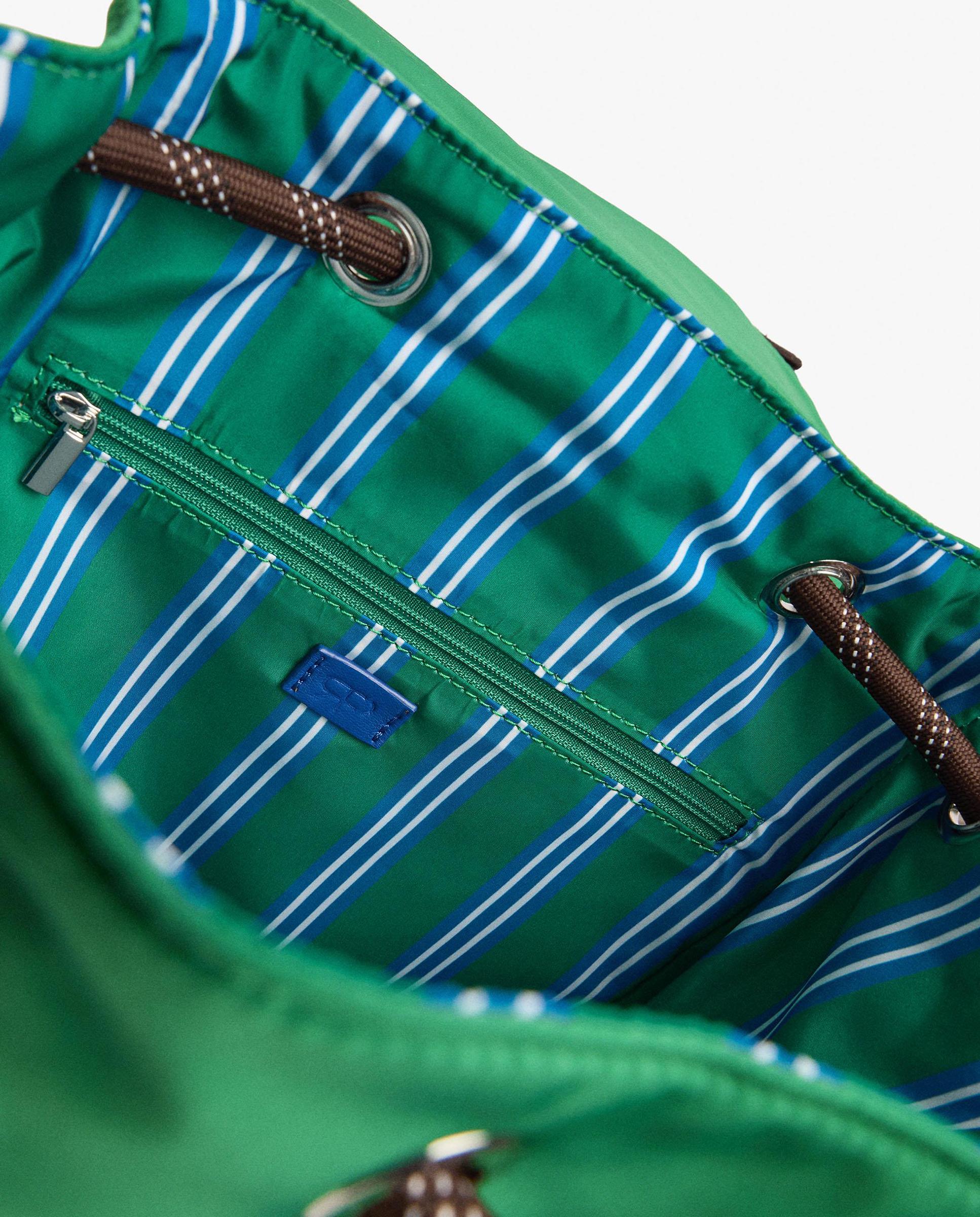 Mochila de mujer con varios compartimentos y neceser extraíble con cierre de hebilla en liso - Parfois - Verde Verde-4