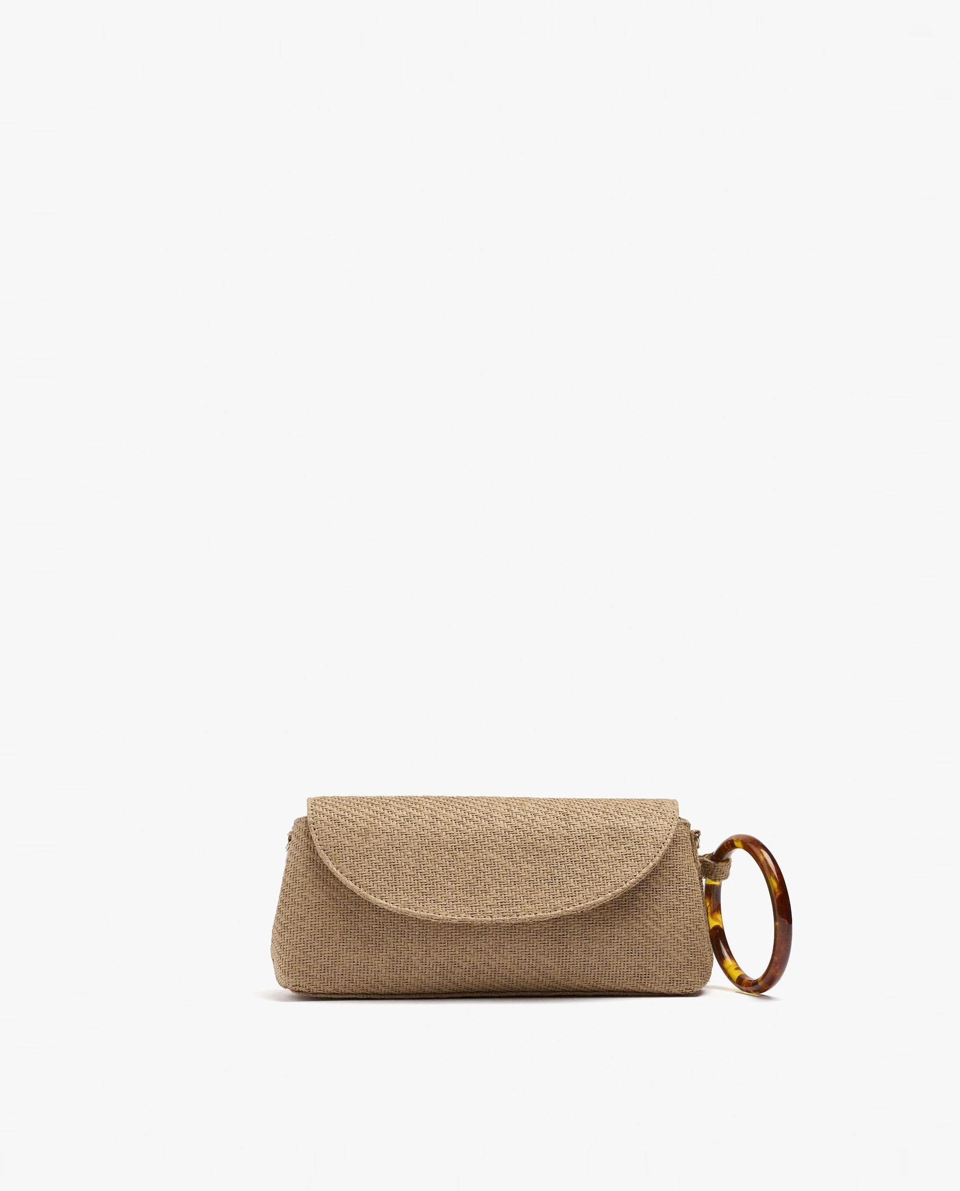 Bolso de fiesta alargado con cierre imantado en liso - Parfois - Natural Natural-1