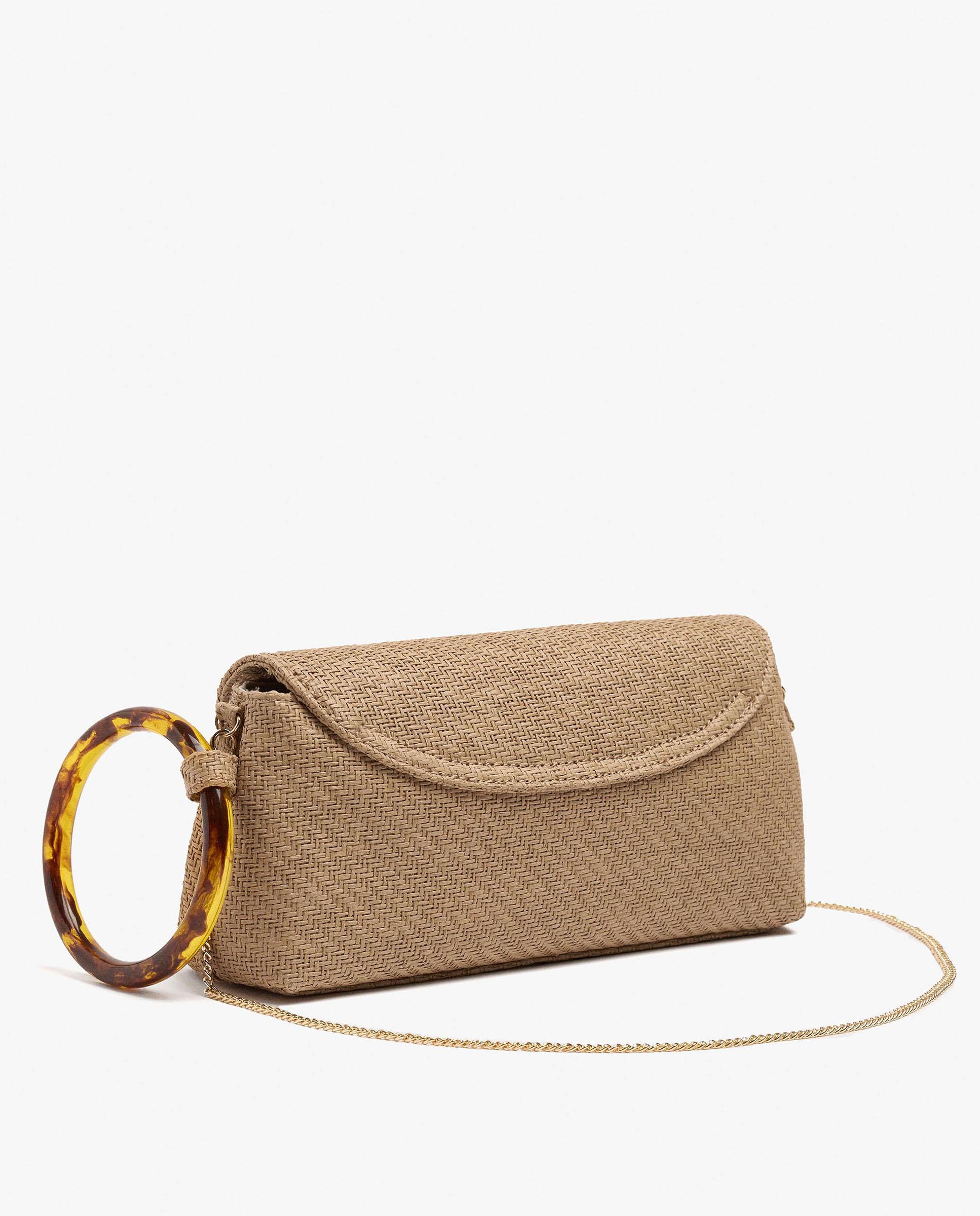 Bolso de fiesta alargado con cierre imantado en liso - Parfois - Natural Natural-2