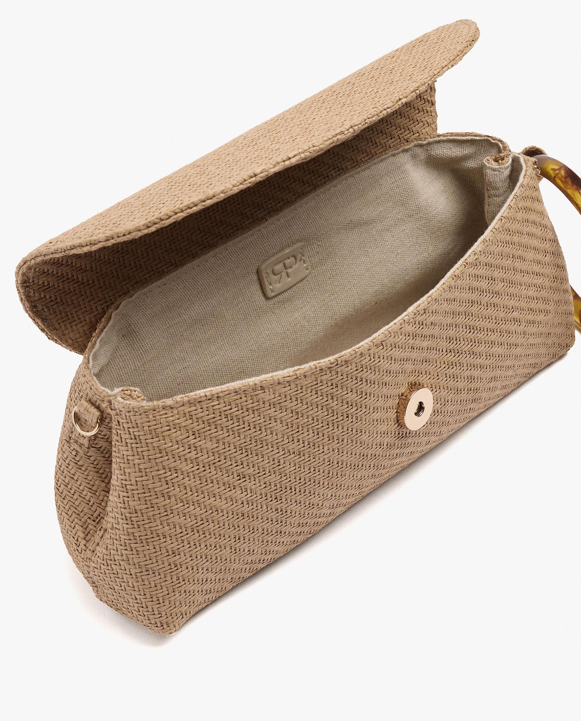 Bolso de fiesta alargado con cierre imantado en liso - Parfois - Natural Natural-4