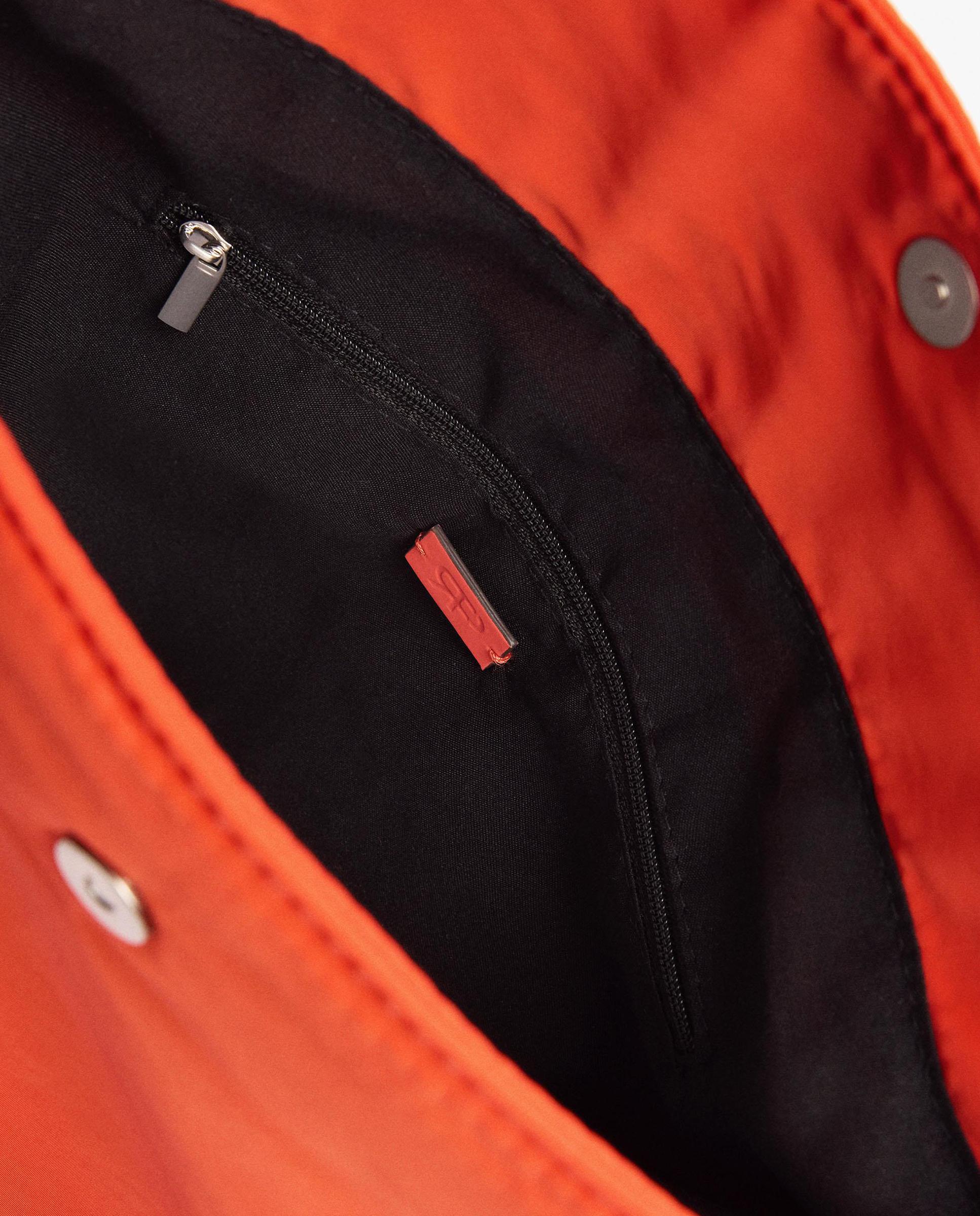 Bolso de hombro con cierre imantado y tarjetero extraíble en liso - Parfois - Naranja Naranja-5
