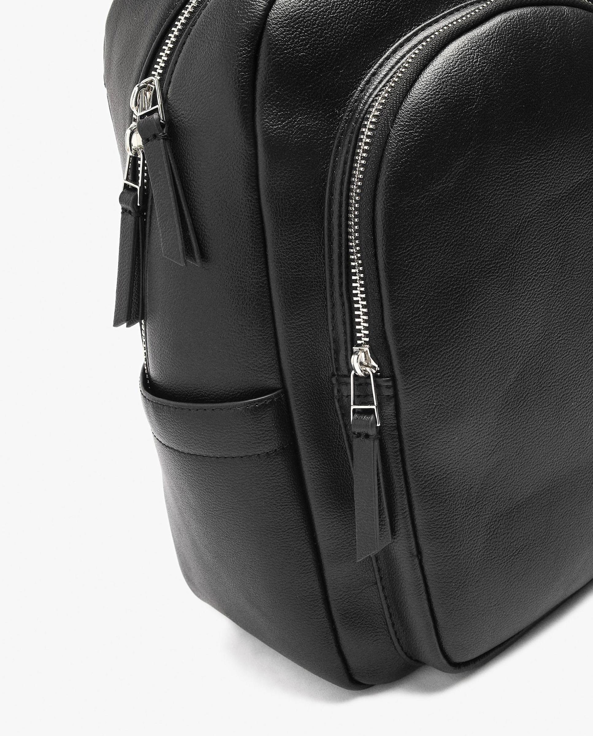 Mochila de mujer con varios compartimentos y cierre de cremallera en liso - Parfois - Negro Negro-3