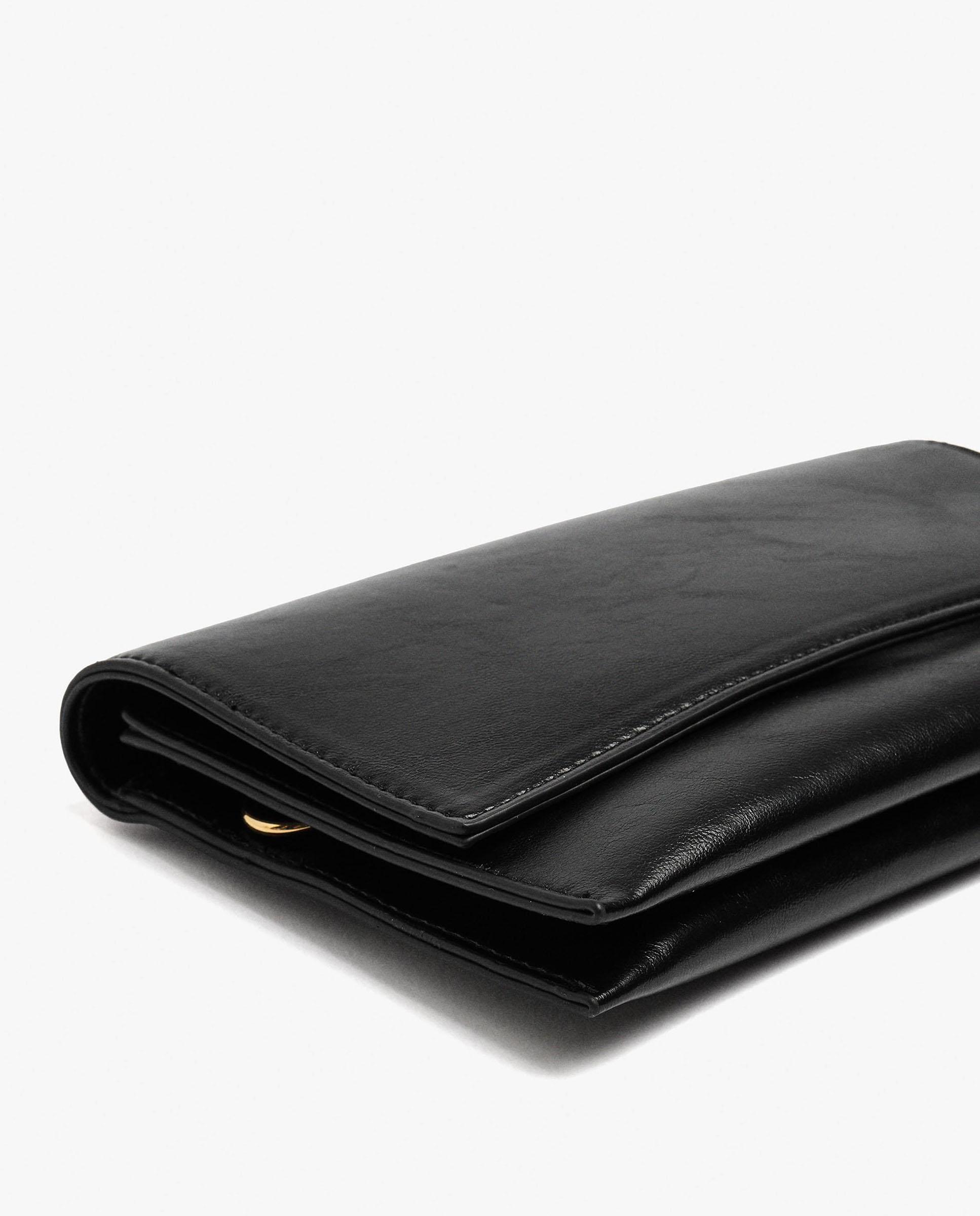 Bandolera de mujer con solapa y cierre imantado en liso - Parfois - Negro Negro-3