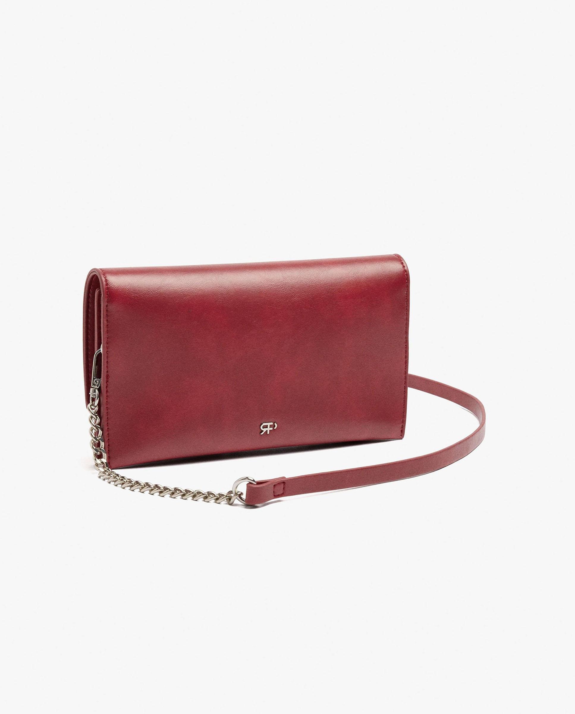 Bandolera de mujer con solapa y cierre imantado en liso - Parfois - Rojo Rojo-2