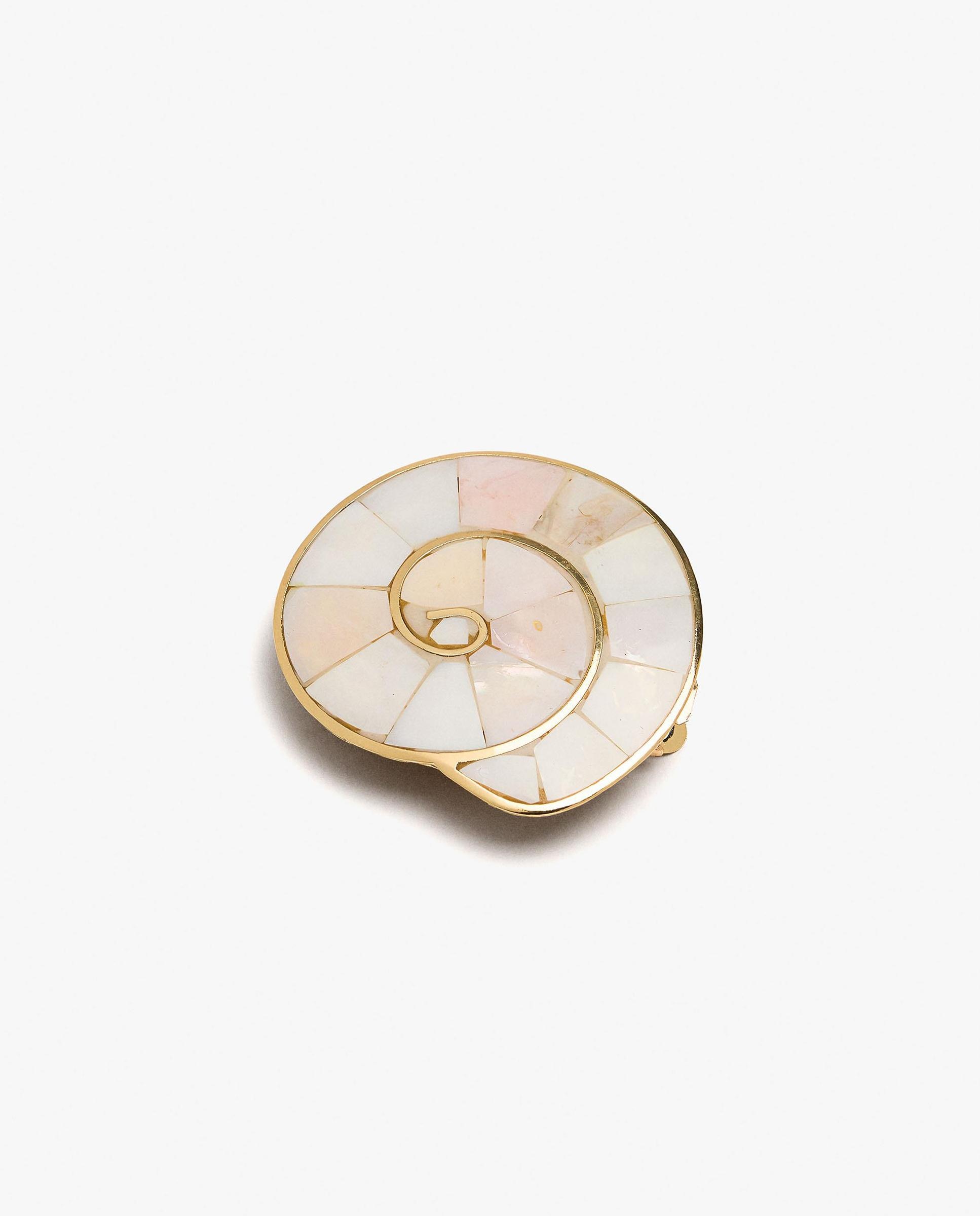 Pinza para el pelo grande con forma de caracol en liso - Parfois - Oro Oro-1