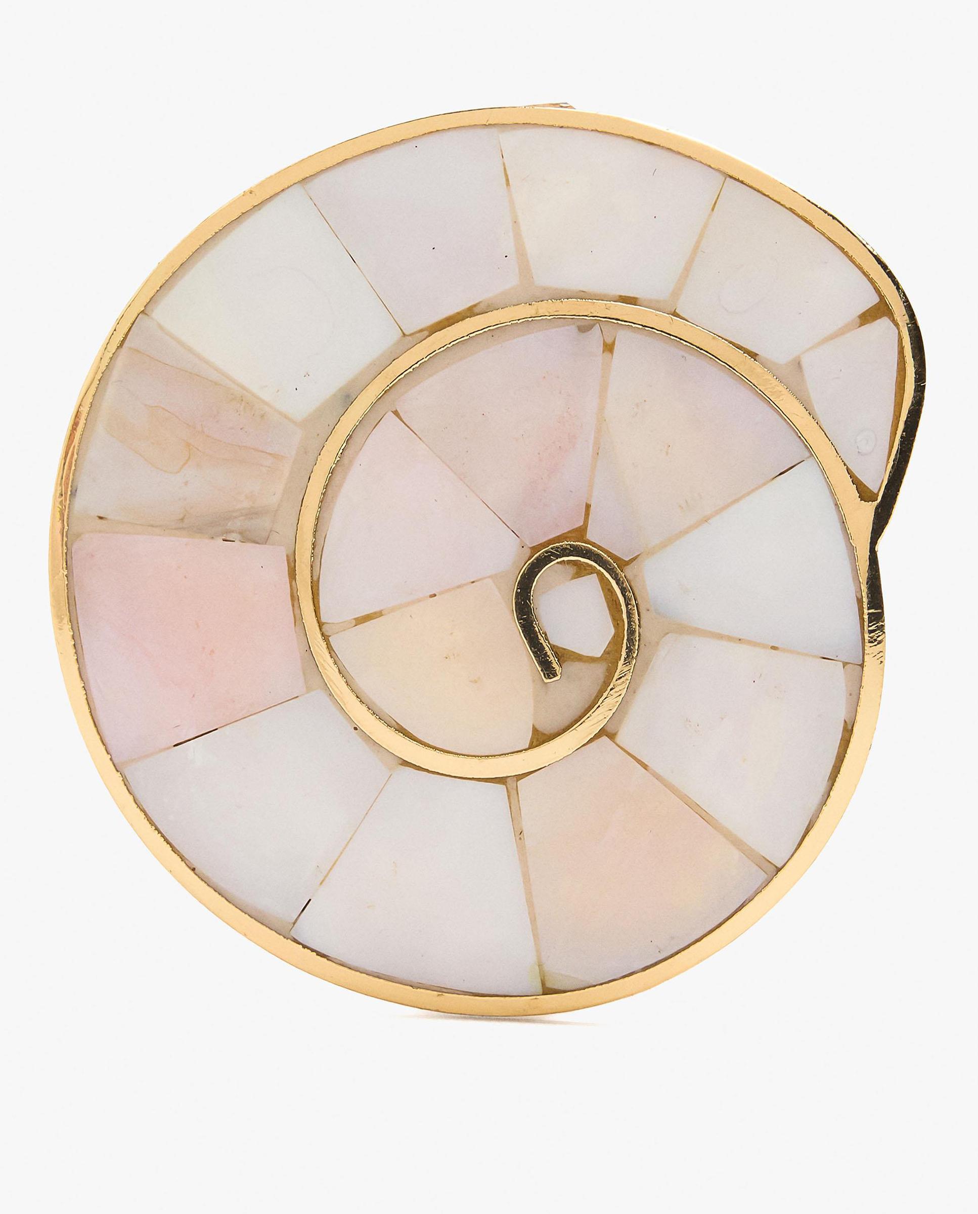 Pinza para el pelo grande con forma de caracol en liso - Parfois - Oro Oro-3