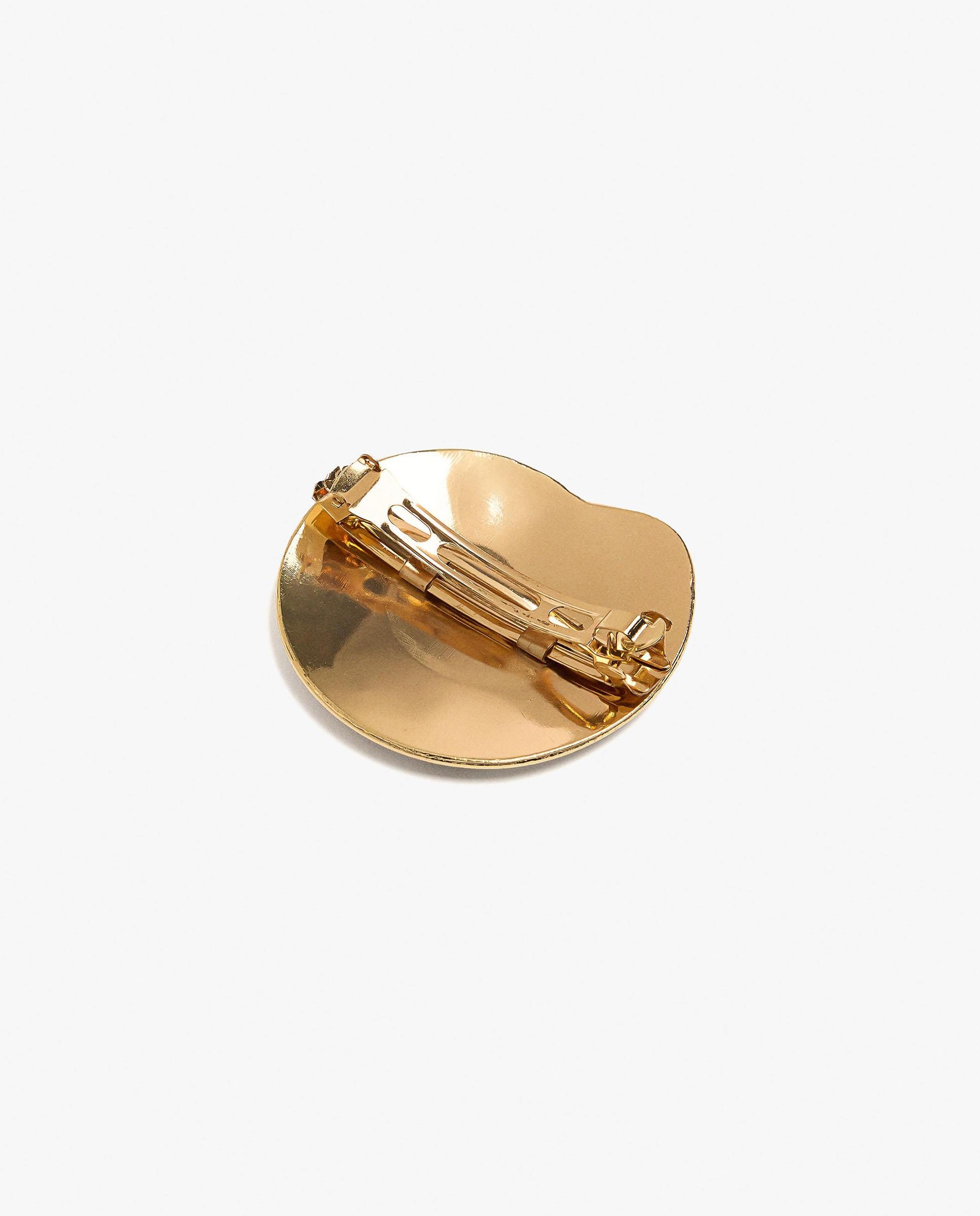 Pinza para el pelo grande con forma de caracol en liso - Parfois - Oro Oro-2