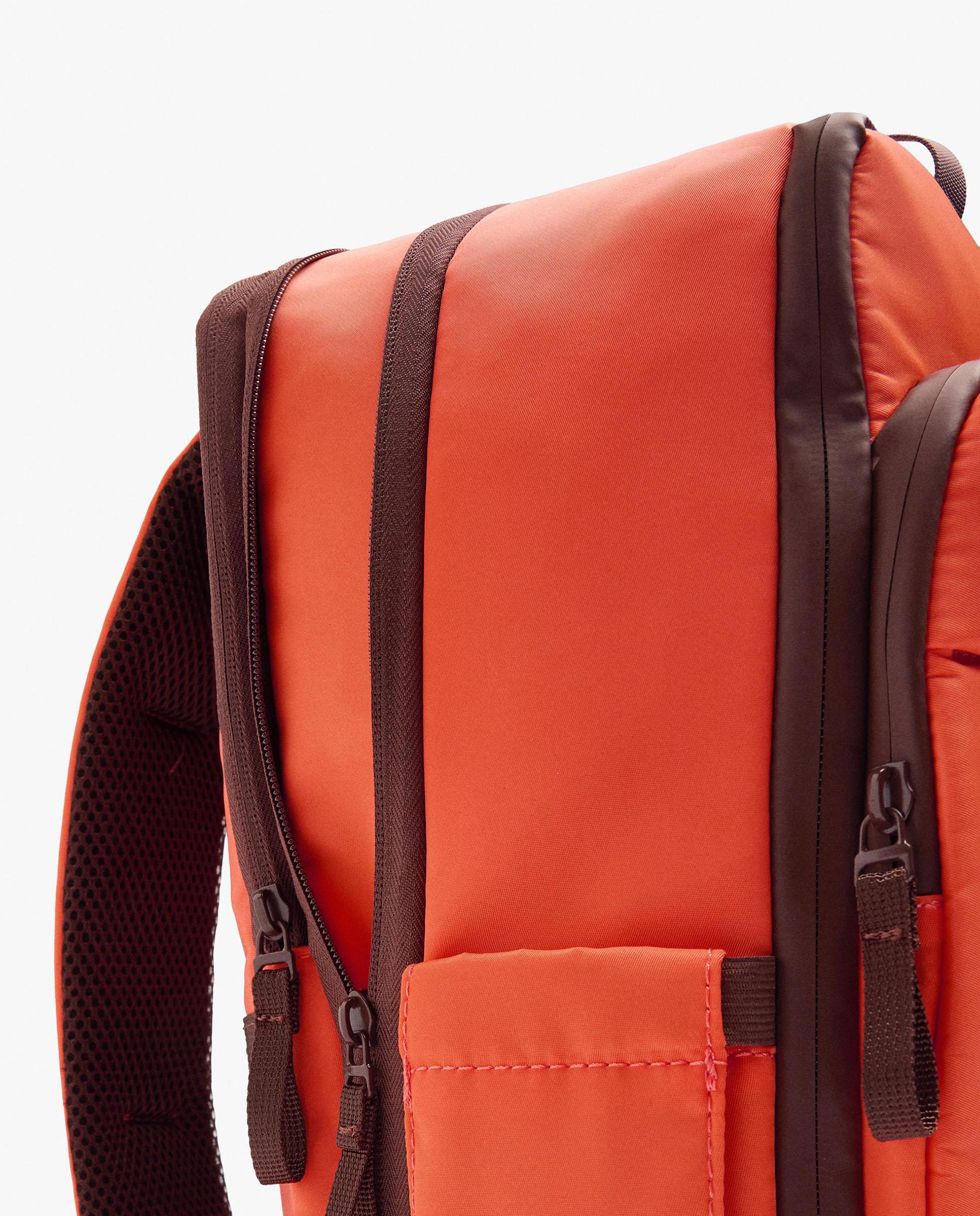 Mochila de mujer con varios compartimentos y cierre de cremallera en liso - Parfois - Naranja Naranja-8