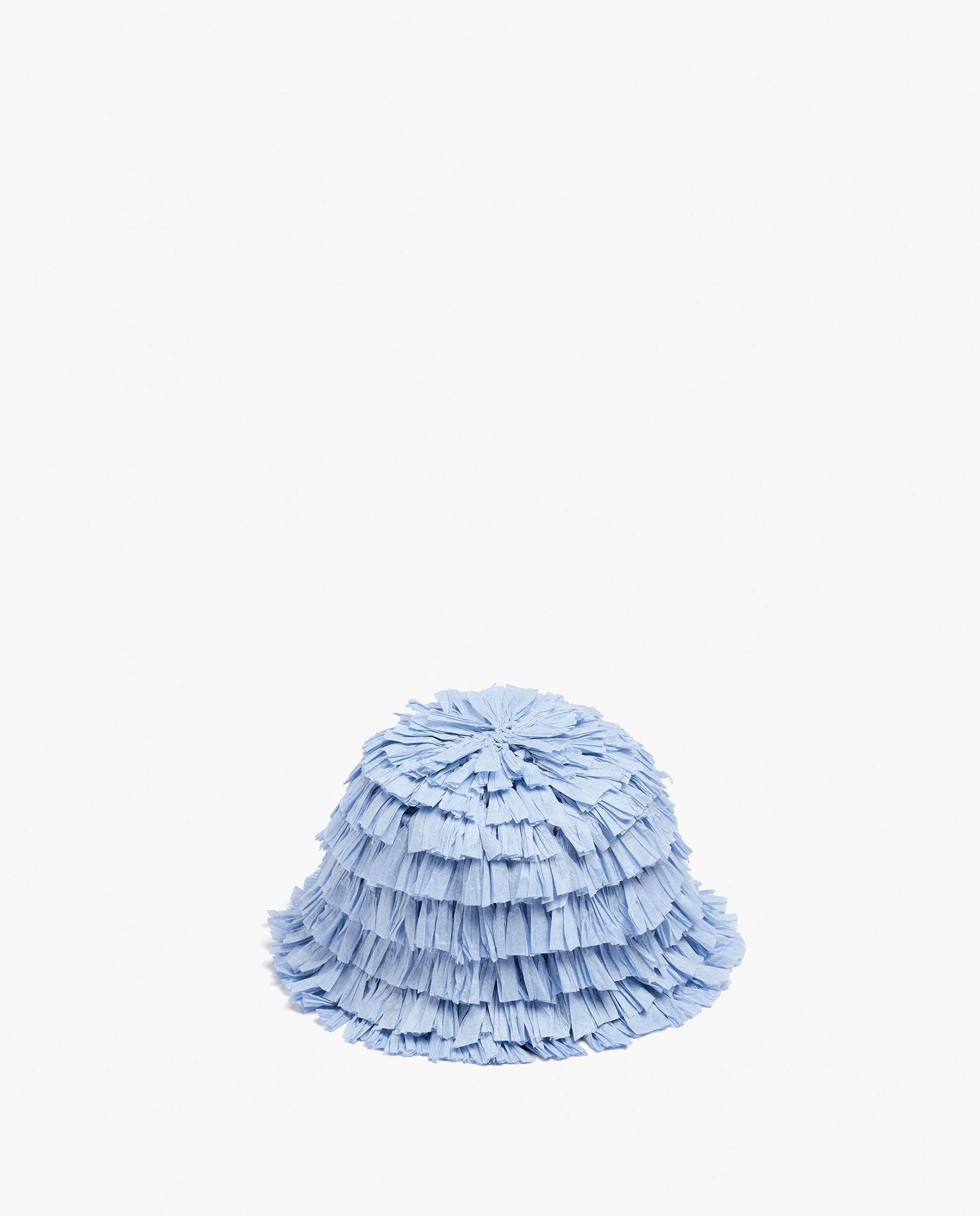 Gorro de mujer estilo bucket con pespuntes en liso - Parfois - Azul claro Azul claro-2