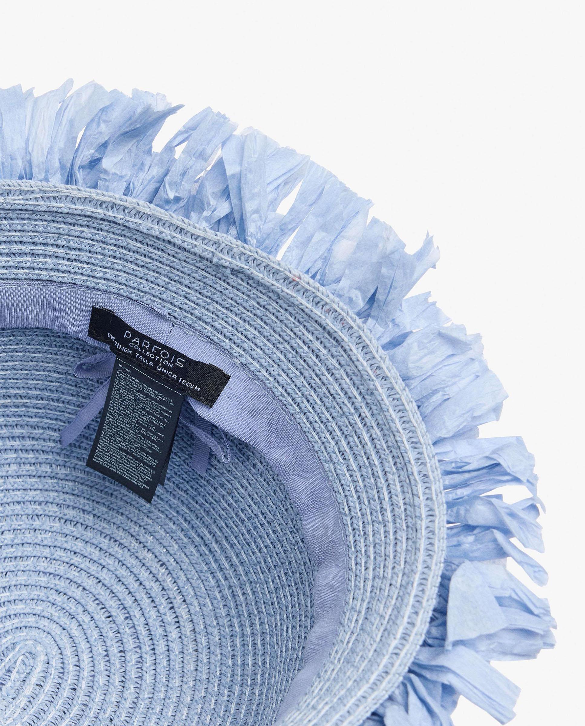 Gorro de mujer estilo bucket con pespuntes en liso - Parfois - Azul claro Azul claro-4