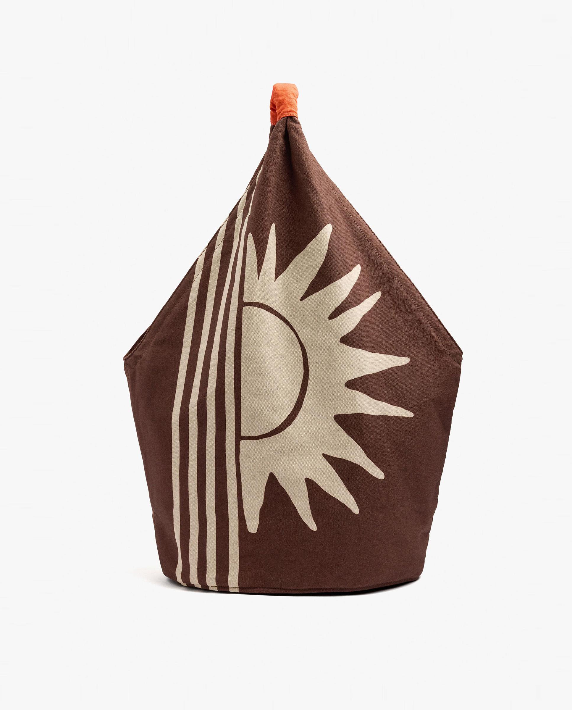 Bolso de hombro abierto con estampados - Parfois - Marrón oscuro Marrón oscuro-1