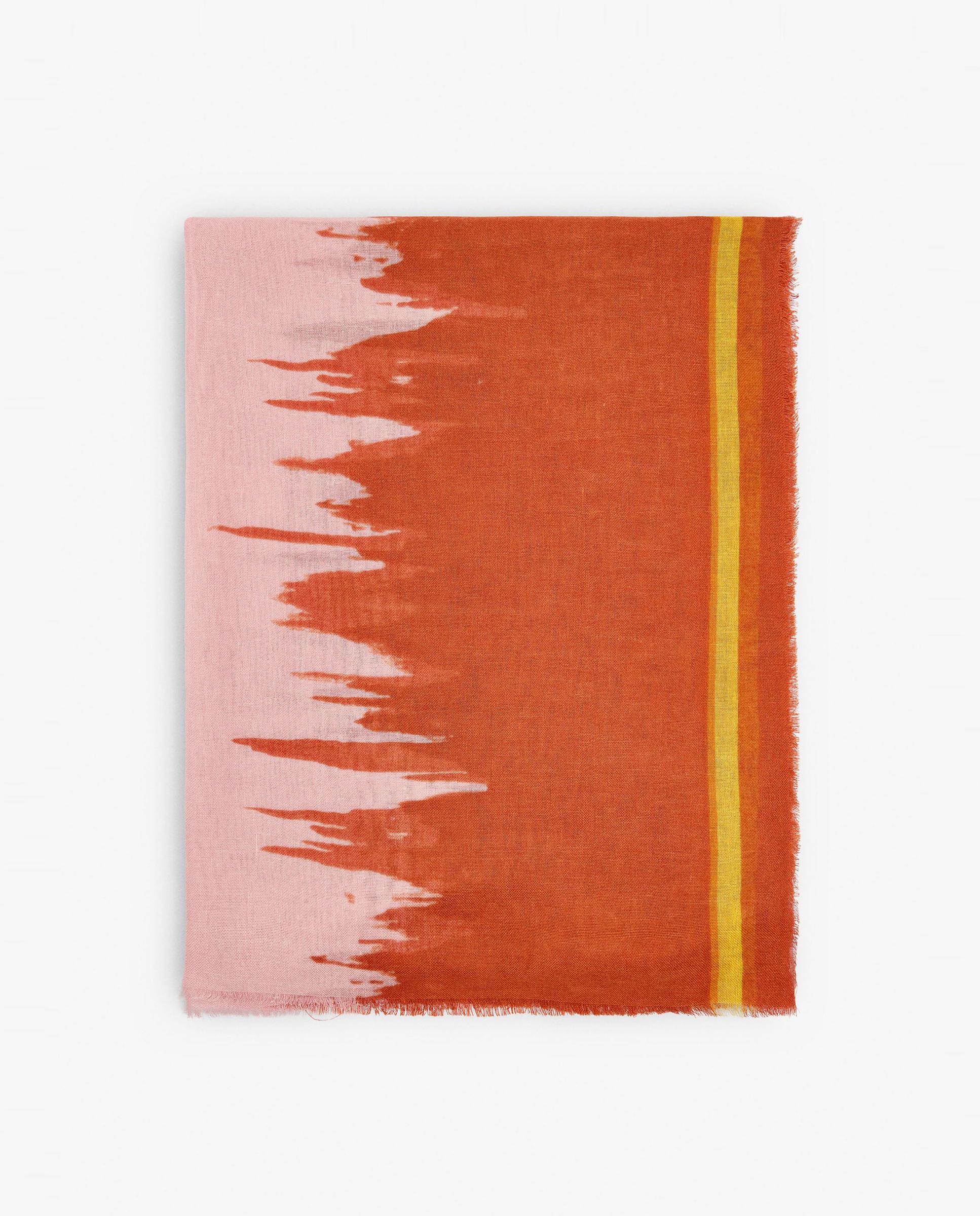 Pañuelo con pespuntes y estampado - Parfois - Naranja Naranja-1