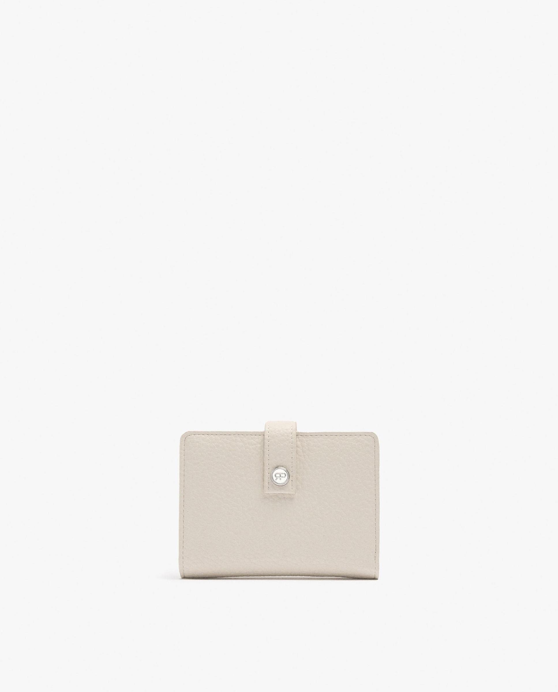 Cartera de mujer mediana con cierre de cremallera en liso - Parfois - Crudo Crudo-1