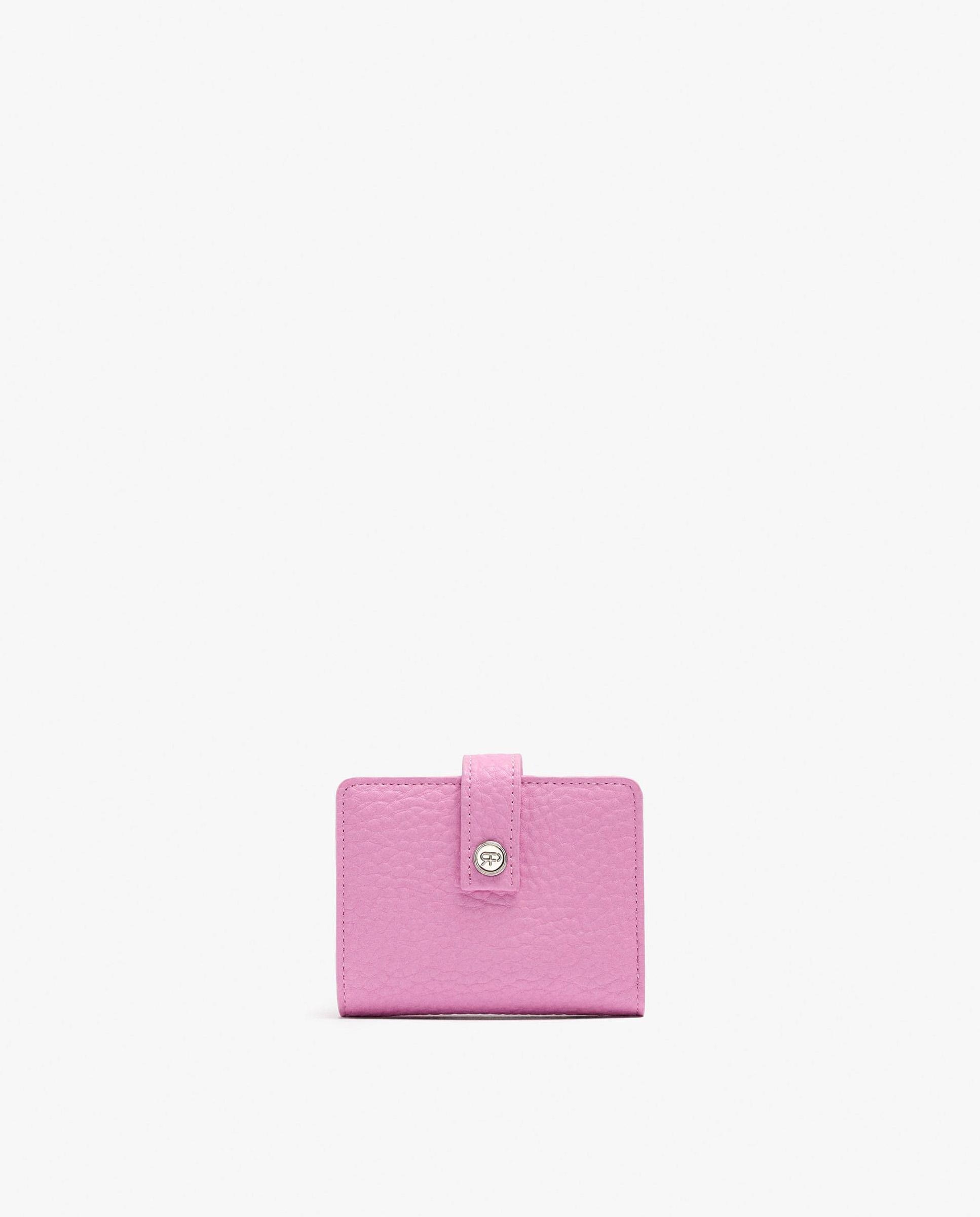 Cartera de mujer pequeña con cierre de cremallera en liso - Parfois - Rosa Rosa-1